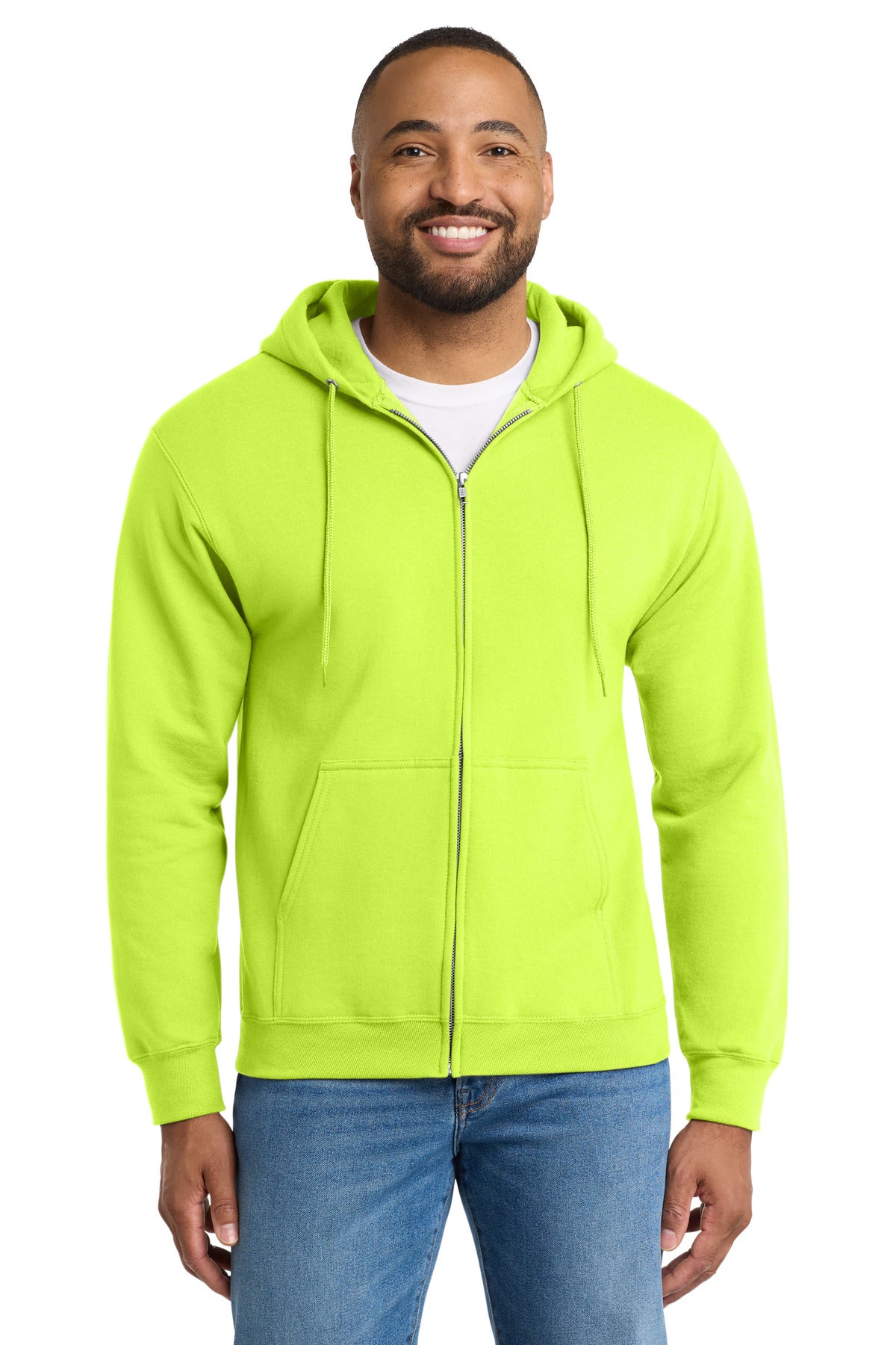 Port & Co Men's Tall Essential Fleece Full-Zip Hooded Sweatshirt