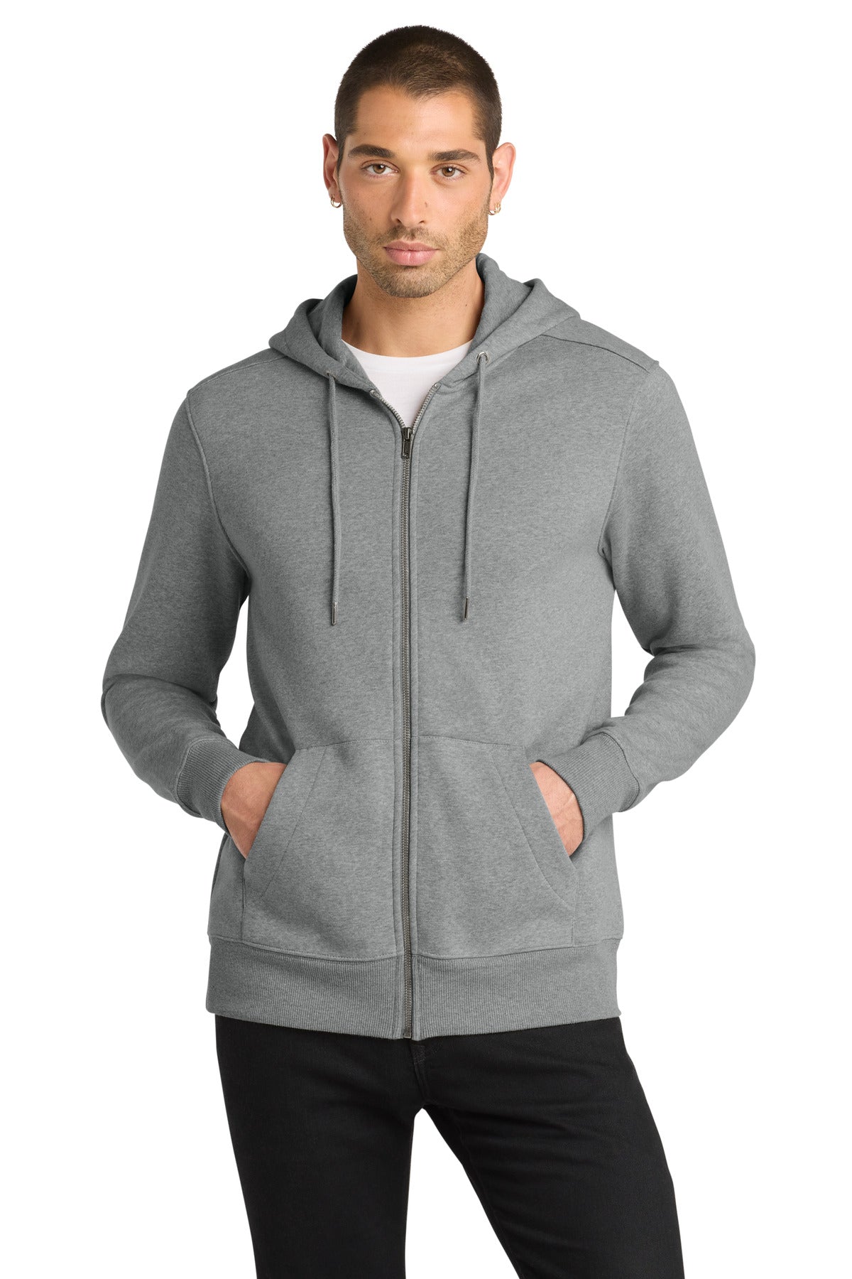 District Men's Perfect Weight Fleece Full-Zip Hoodie DT1103