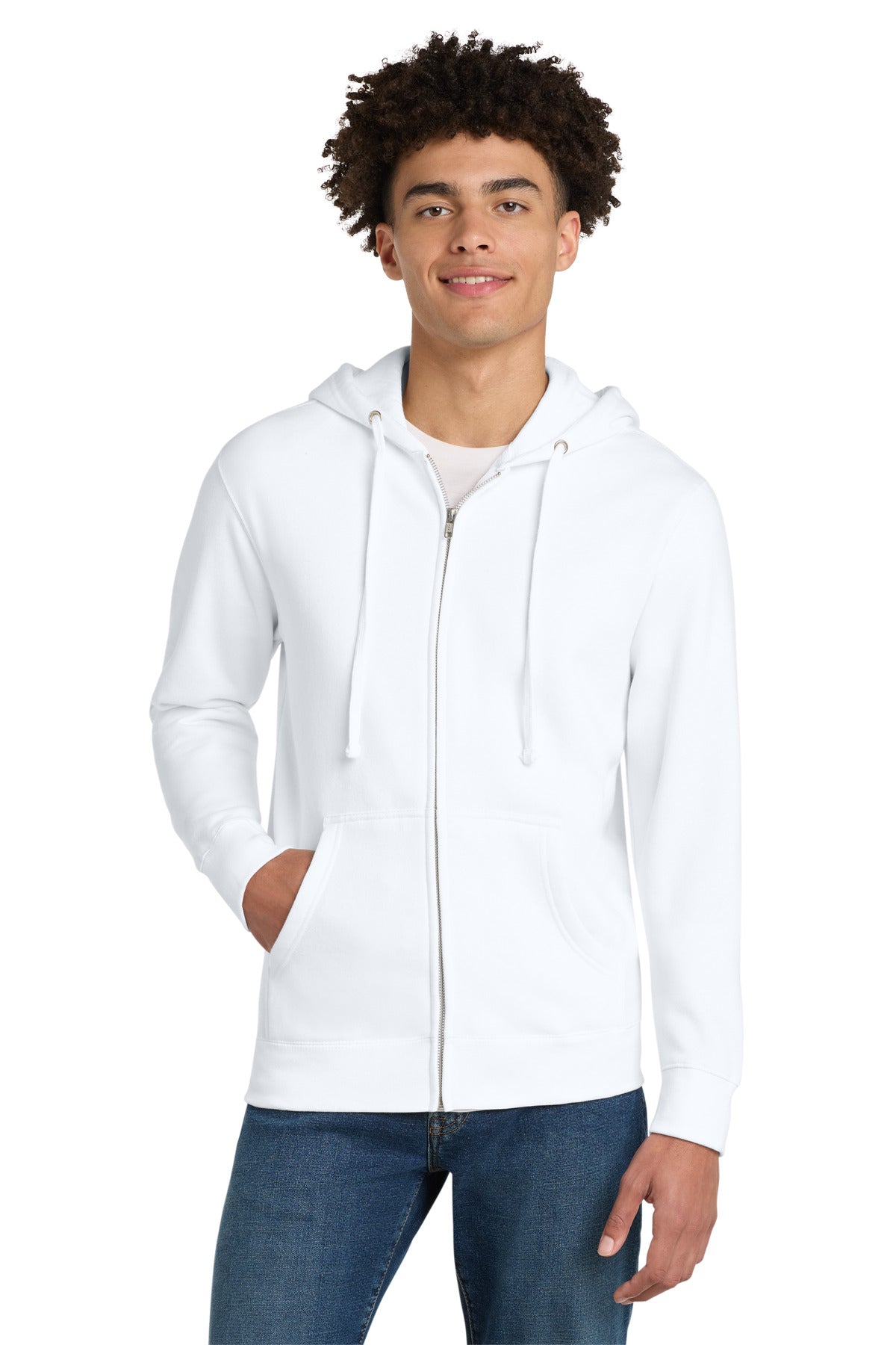 District Men's V.I.T. Fleece Full-Zip Hoodie DT6102