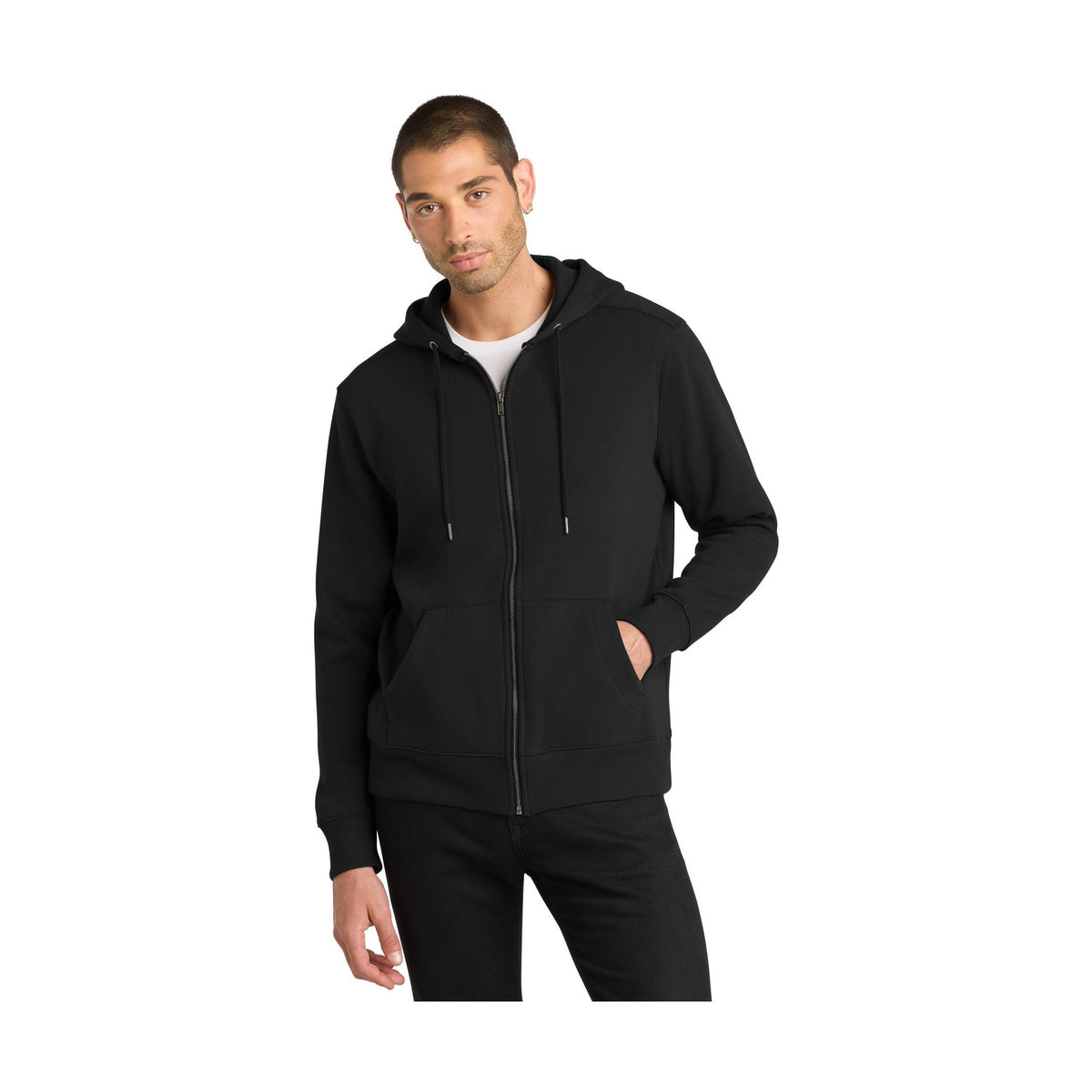 District Men's Perfect Weight Fleece Full-Zip Hoodie DT1103