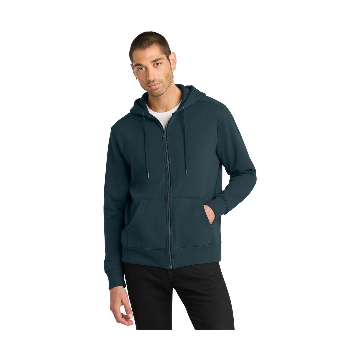 District Men's Perfect Weight Fleece Full-Zip Hoodie DT1103