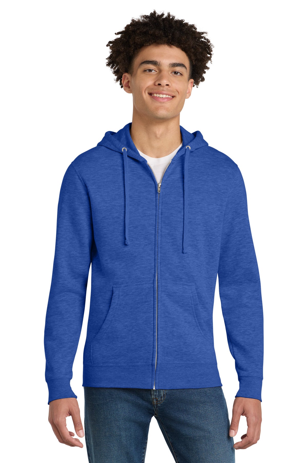 District Men's V.I.T. Fleece Full-Zip Hoodie DT6102
