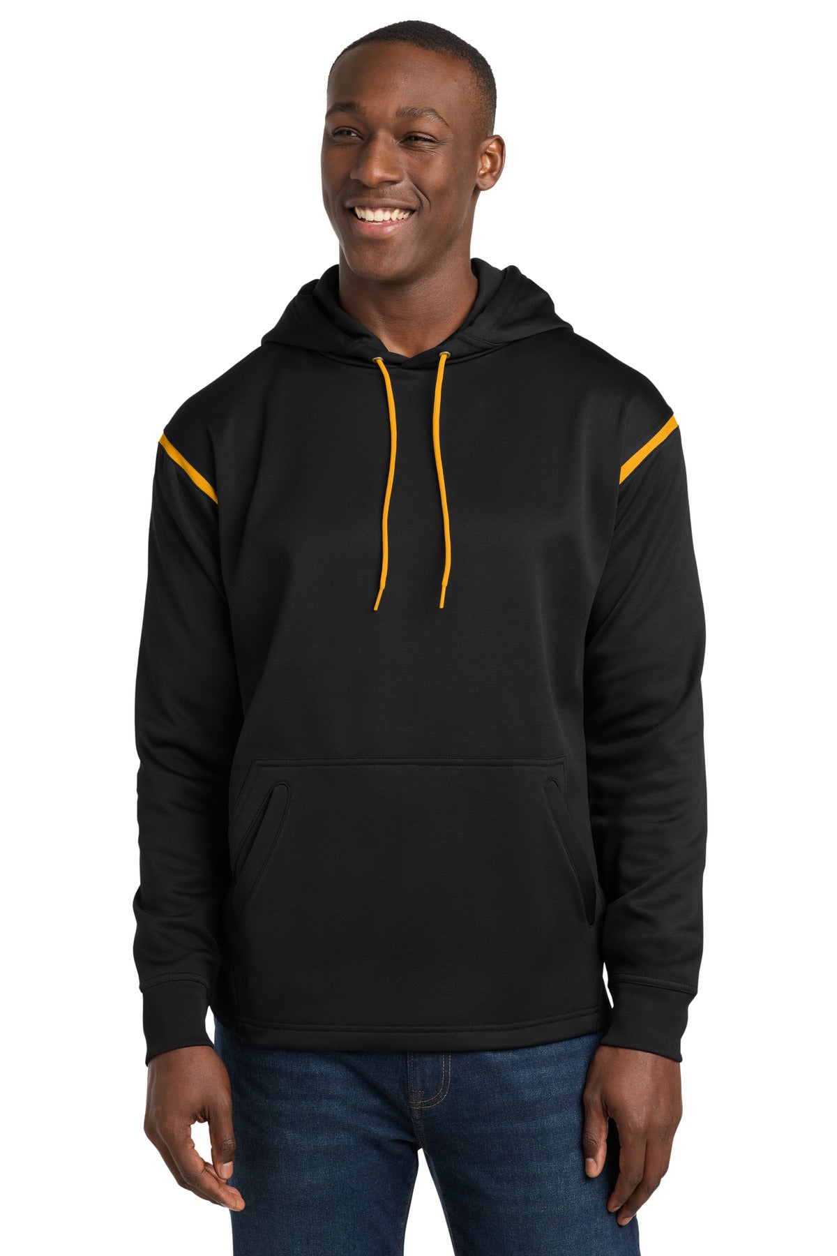 Sport-Tek Men's Tech Fleece Colorblock Hooded Sweatshirt