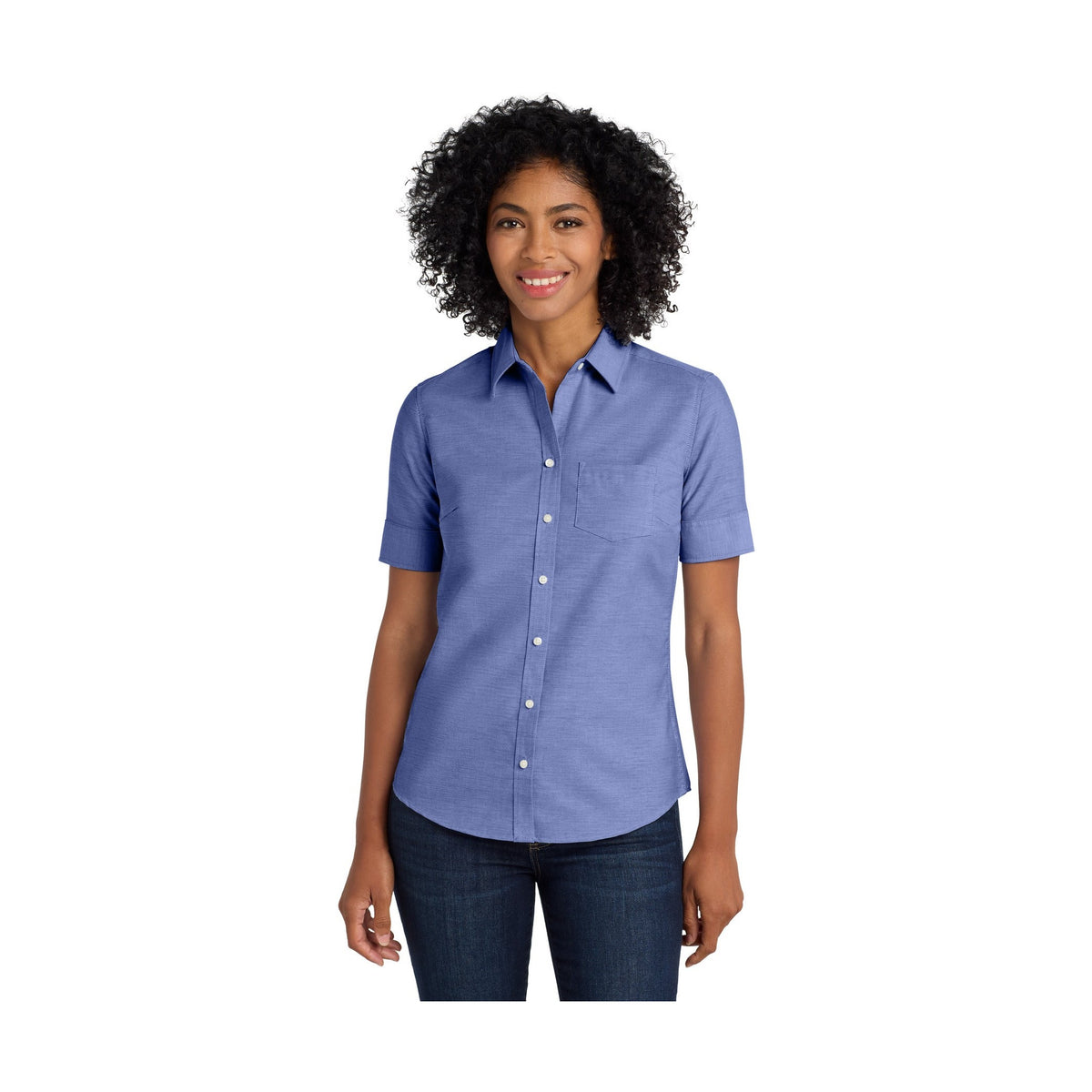 Port Authority Women's Short Sleeve SuperPro Oxford Shirt
