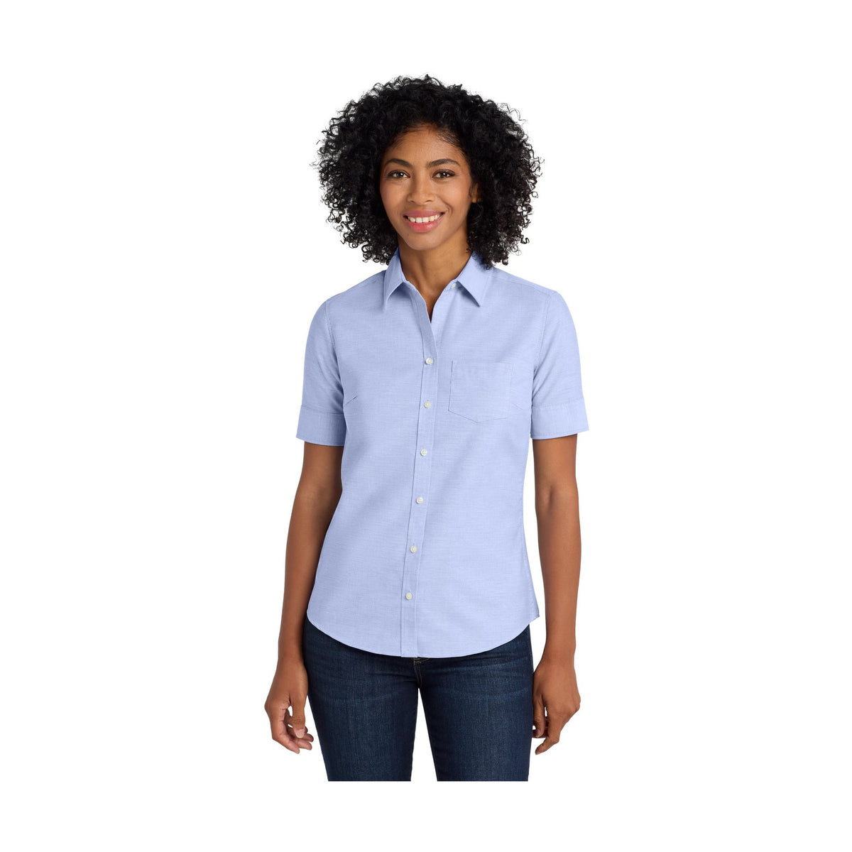Port Authority Women's Short Sleeve SuperPro Oxford Shirt