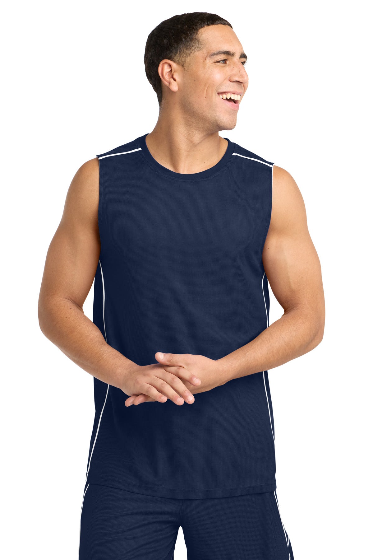 Sport-Tek Men's PosiCharge Mesh Reversible Sleeveless Tee
