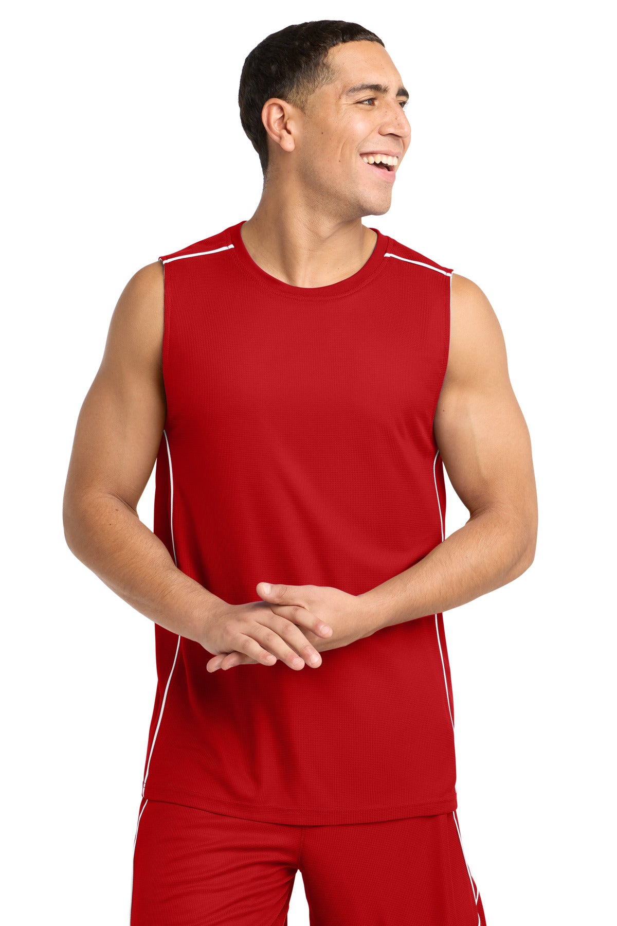 Sport-Tek Men's PosiCharge Mesh Reversible Sleeveless Tee