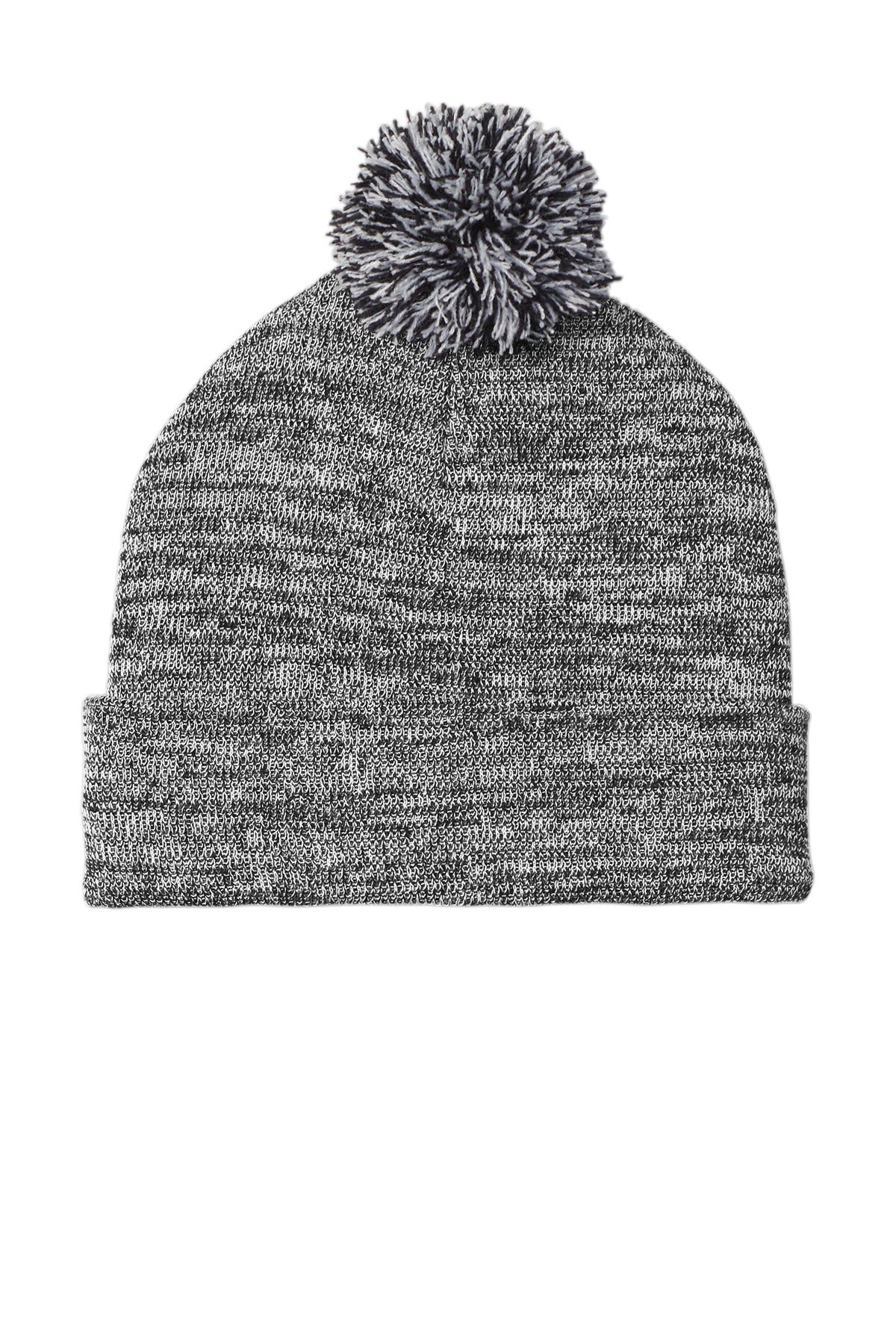 Sport-Tek Men's Heather Pom Pom Beanie STC41