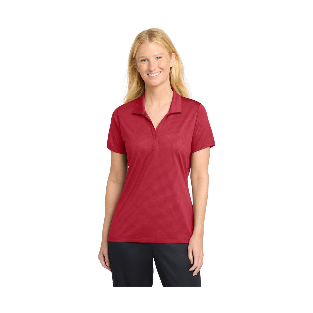 Sport-Tek Women's Embossed PosiCharge Tough Polo