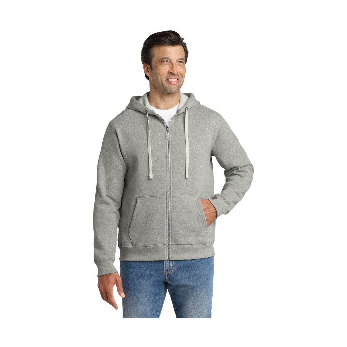 Volunteer Knitwear Men's Chore Fleece Full-Zip Hoodie VL130ZH