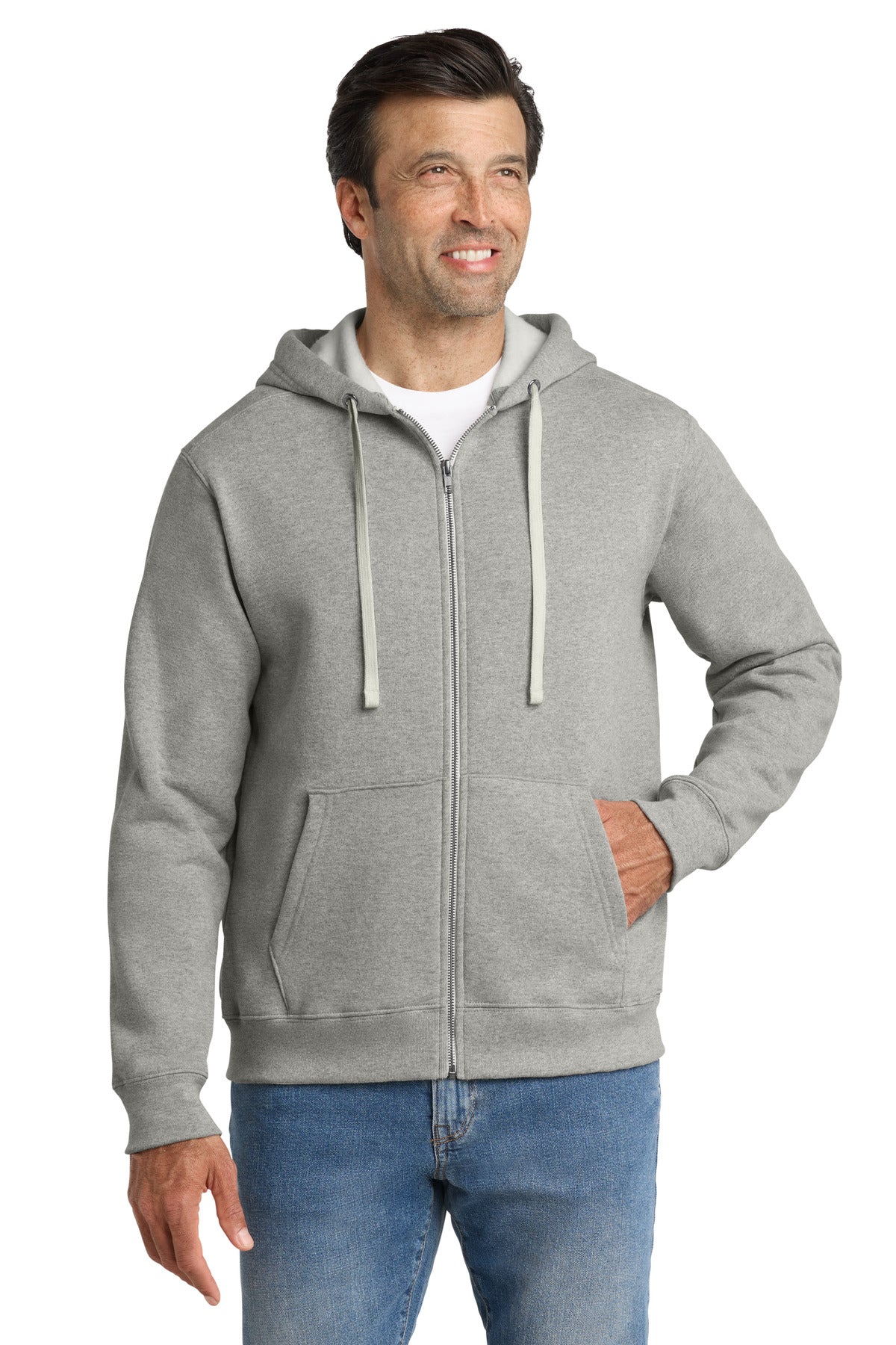 Volunteer Knitwear Men's Chore Fleece Full-Zip Hoodie VL130ZH