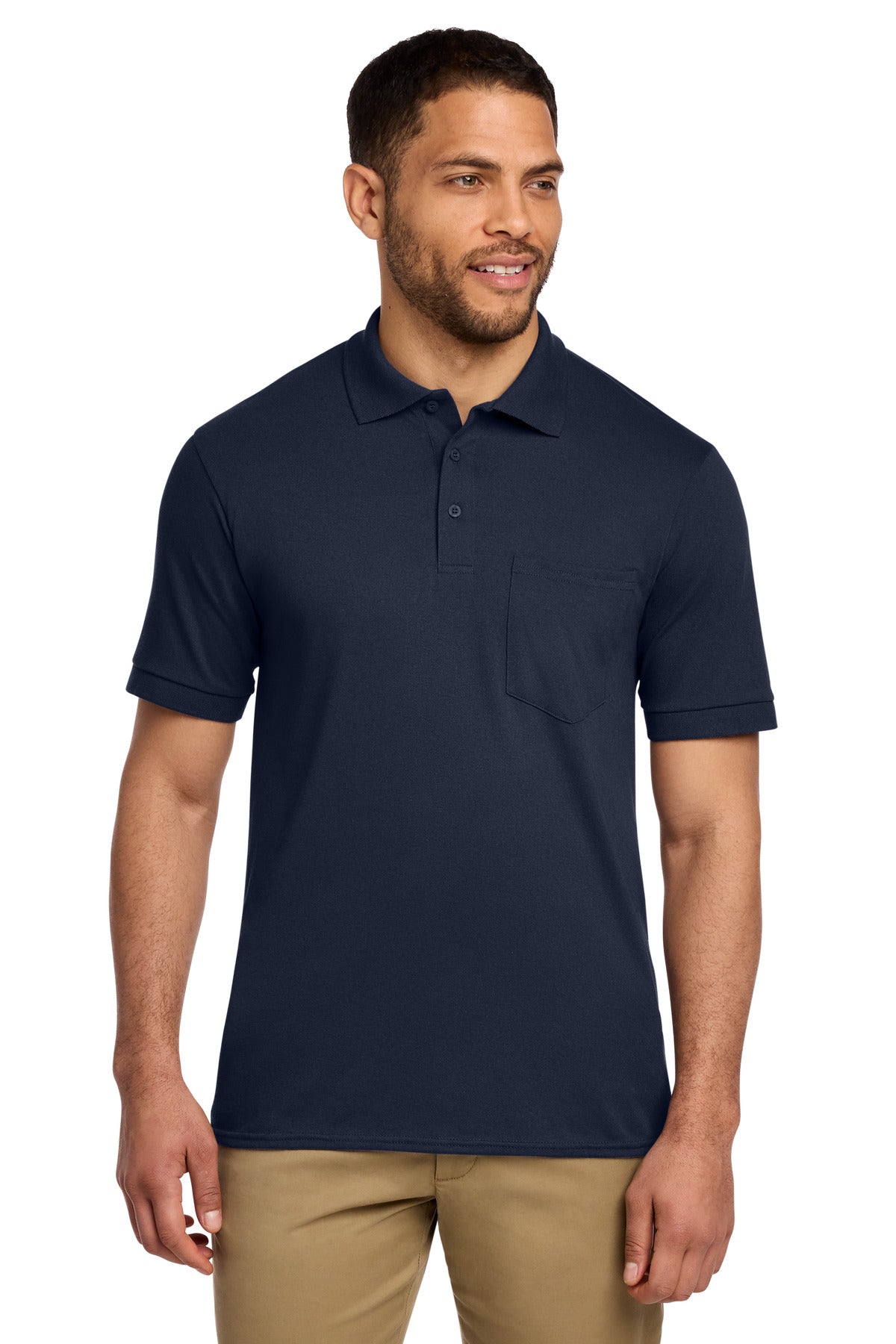 Port & Co Men's Core Blend Jersey Knit Pocket Polo