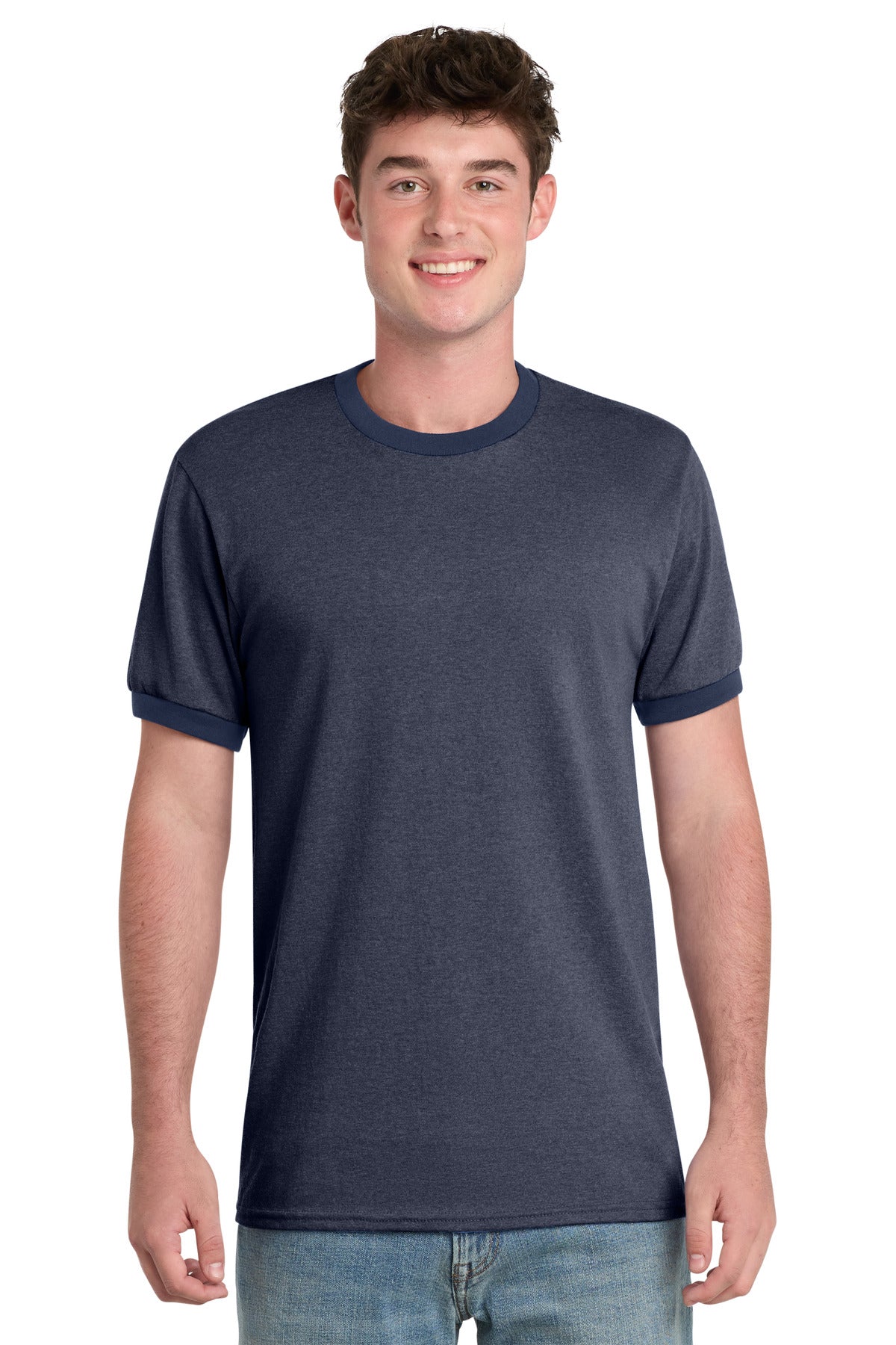 Port & Co Men's Core Cotton Ringer Tee