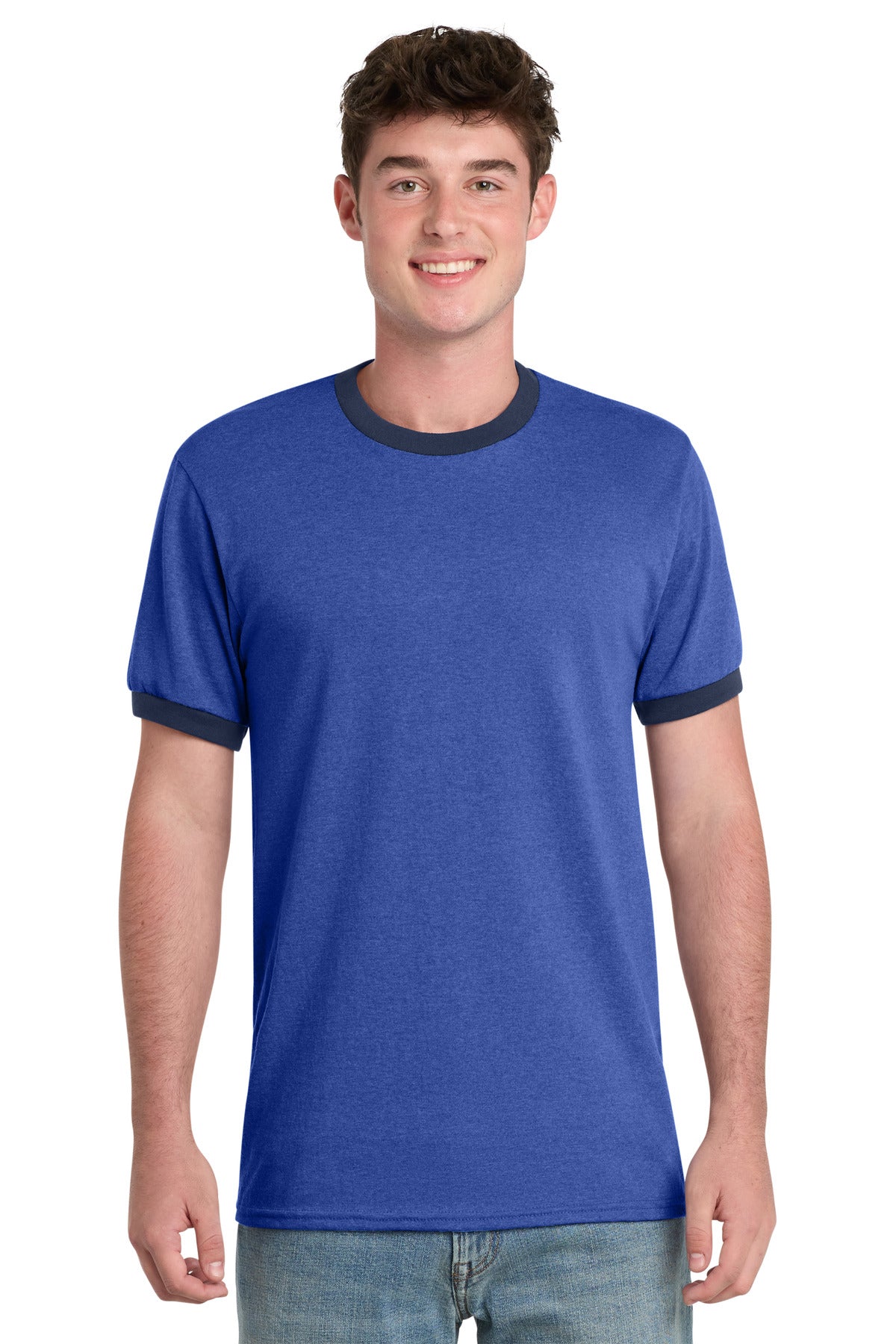 Port & Co Men's Core Cotton Ringer Tee