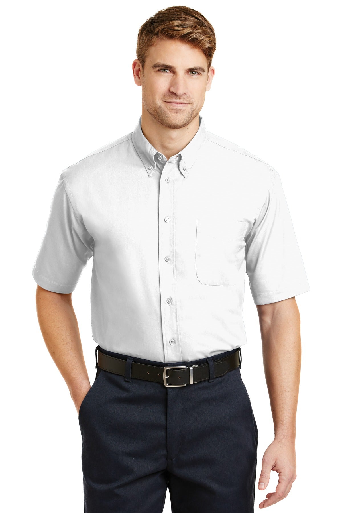 CornerStone Men's Short Sleeve SuperPro Twill Shirt-1