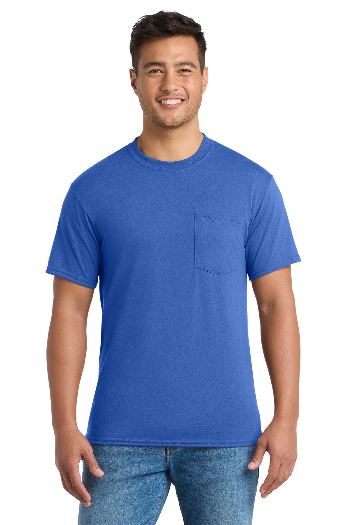 Port & Co Men's Tall Core Blend Pocket Tee