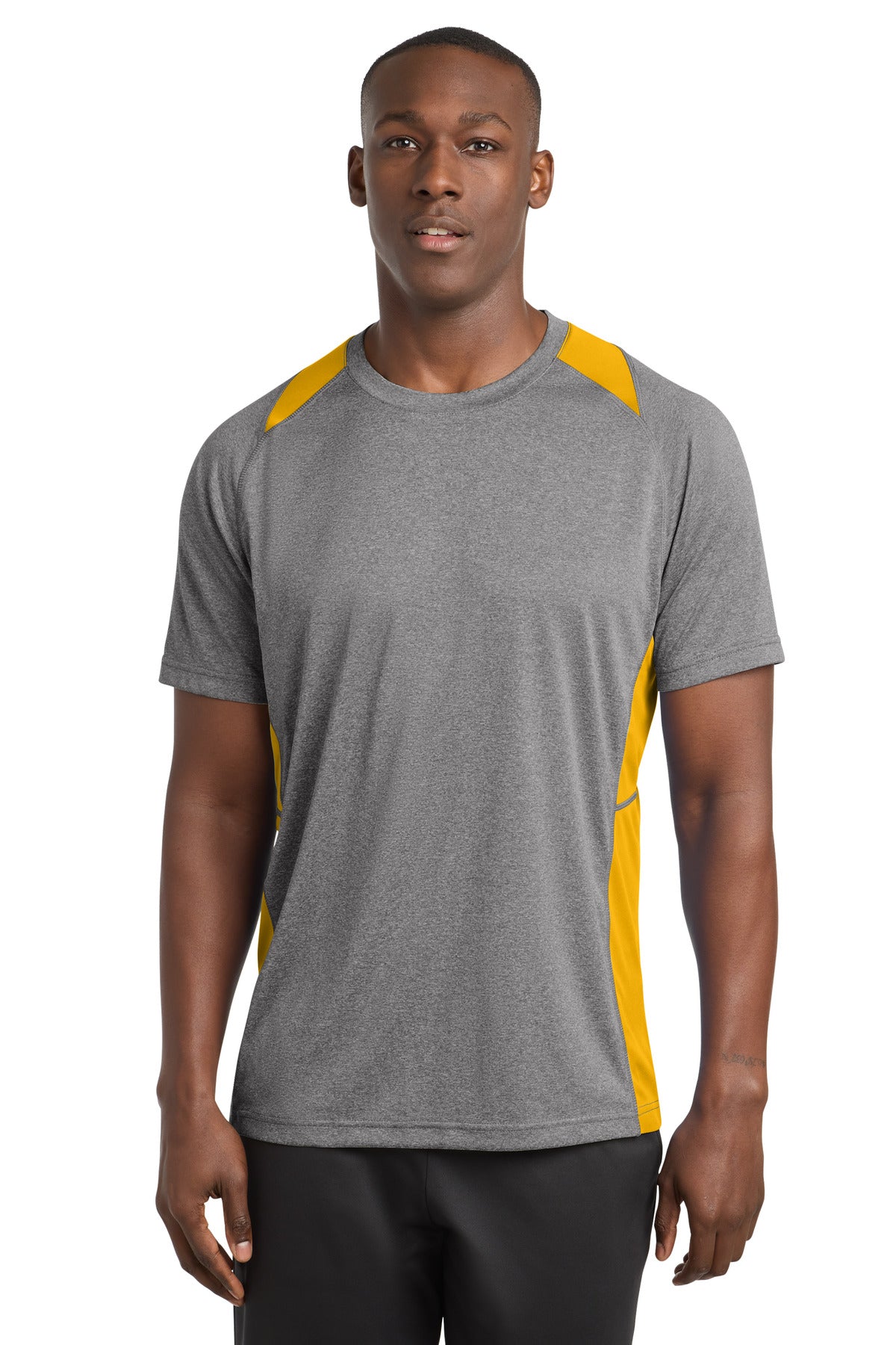 Sport-Tek Men's Heather Colorblock Contender Tee