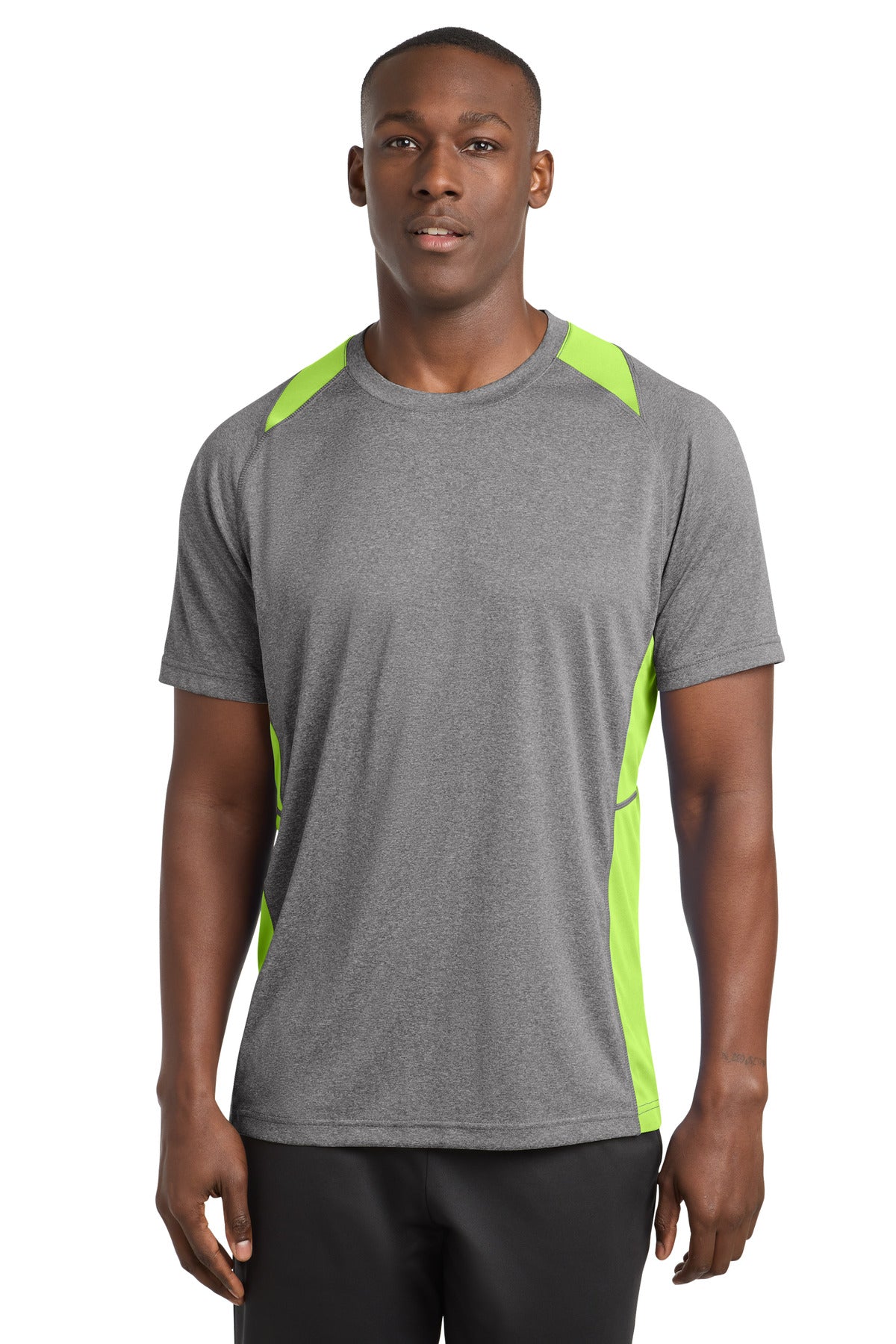 Sport-Tek Men's Heather Colorblock Contender Tee