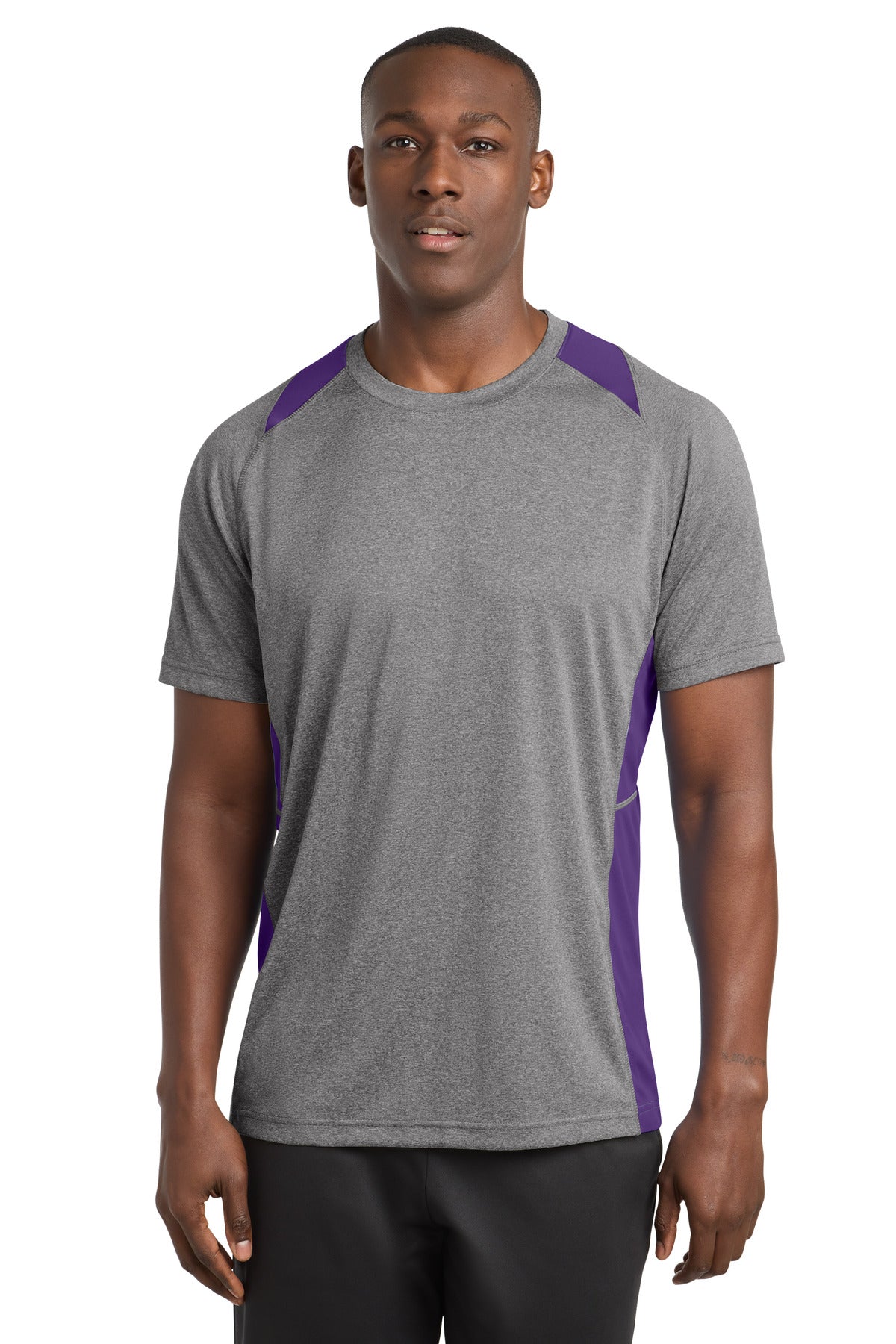 Sport-Tek Men's Heather Colorblock Contender Tee