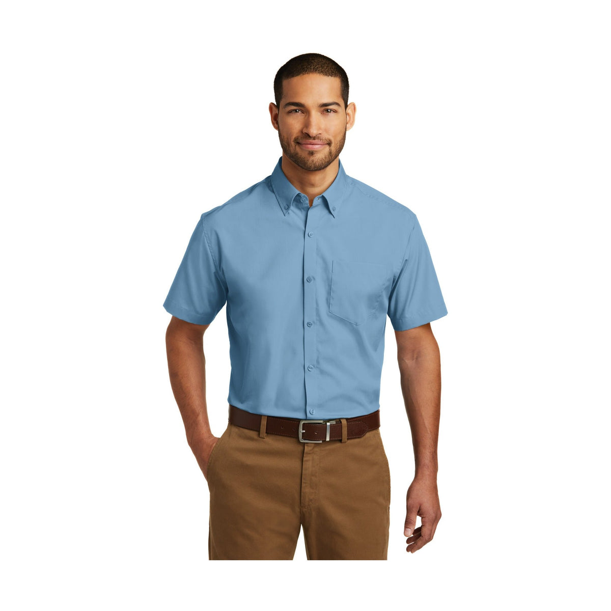 Port Authority Men's Short Sleeve Carefree Poplin Shirt