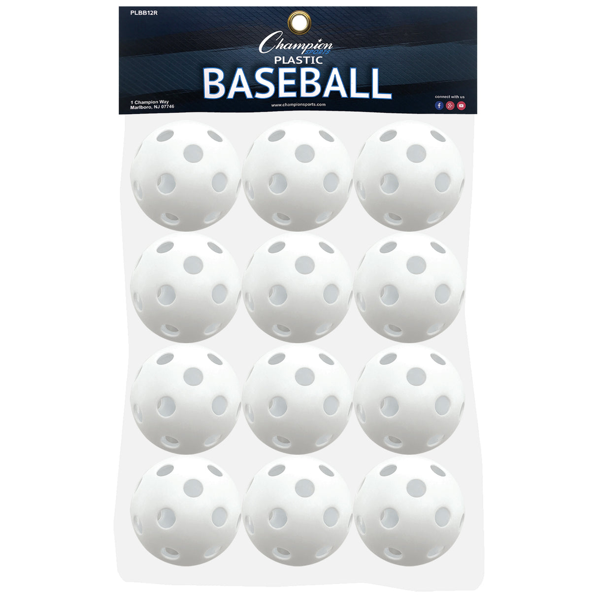 Champion Sports Plastic Baseballs