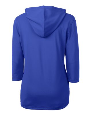 Cutter & Buck Womens Virtue Recycled Featherlight Pique Half Zip Hooded Pullover-6