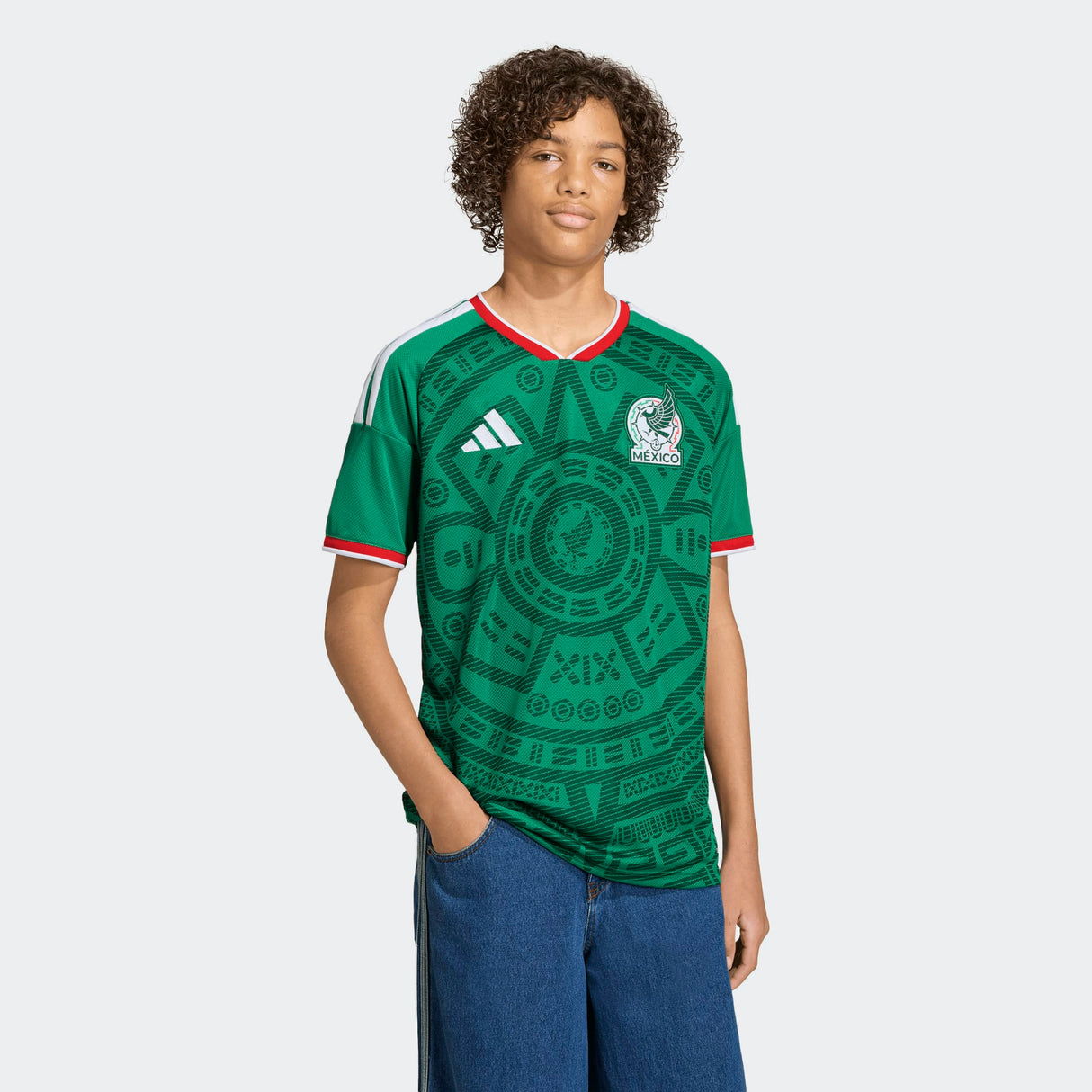 adidas Youth Mexico 26 Home Jersey