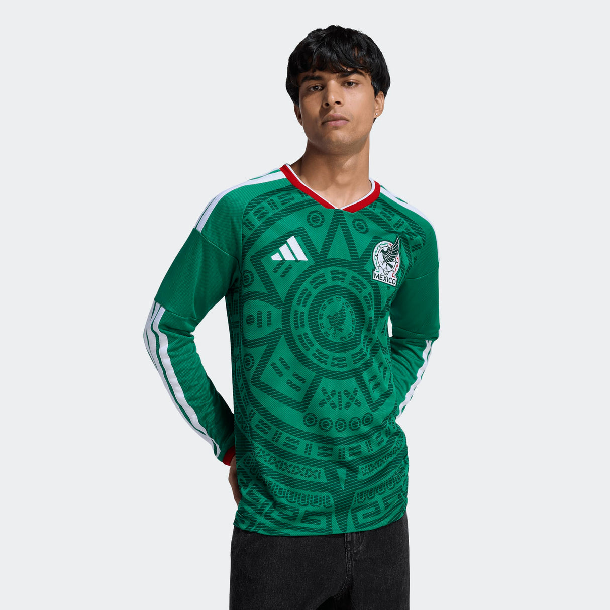 adidas Men's Mexico 26 Home Long Sleeve Jersey