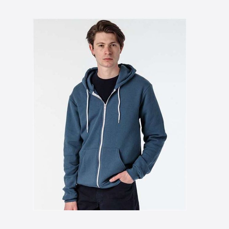 Los Angeles Apparel Men's Flex Fleece Full-Zip Hooded Sweatshirt