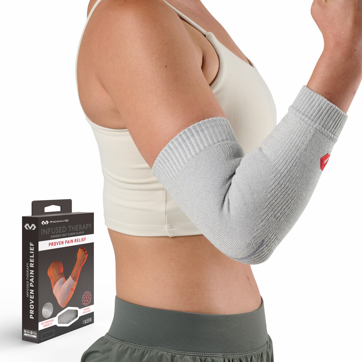 McDavid Adult Infused Knit Elbow Sleeve-4