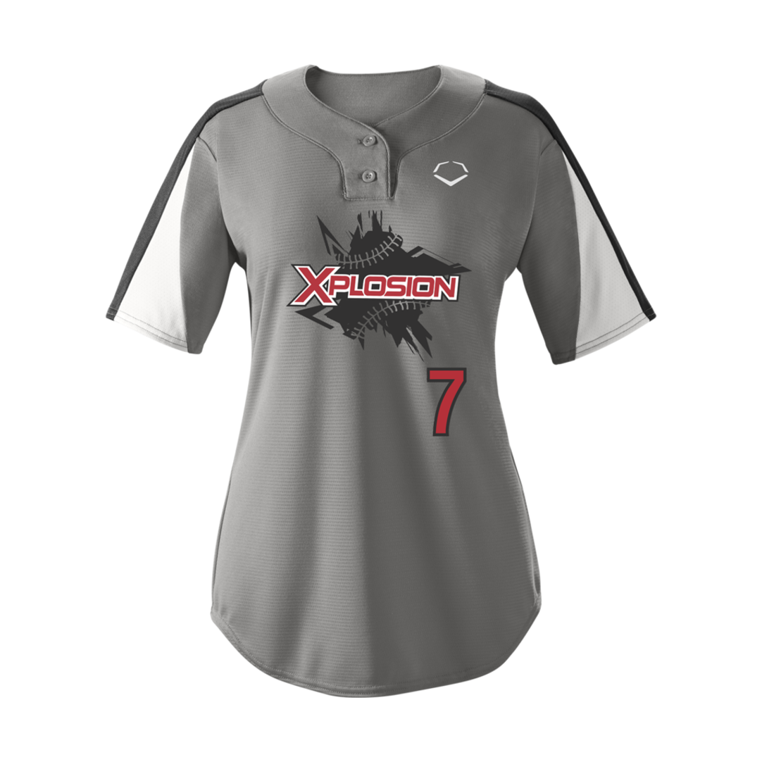 Wilson Women's E601 2-button Placket Pullover Softball Jersey-2