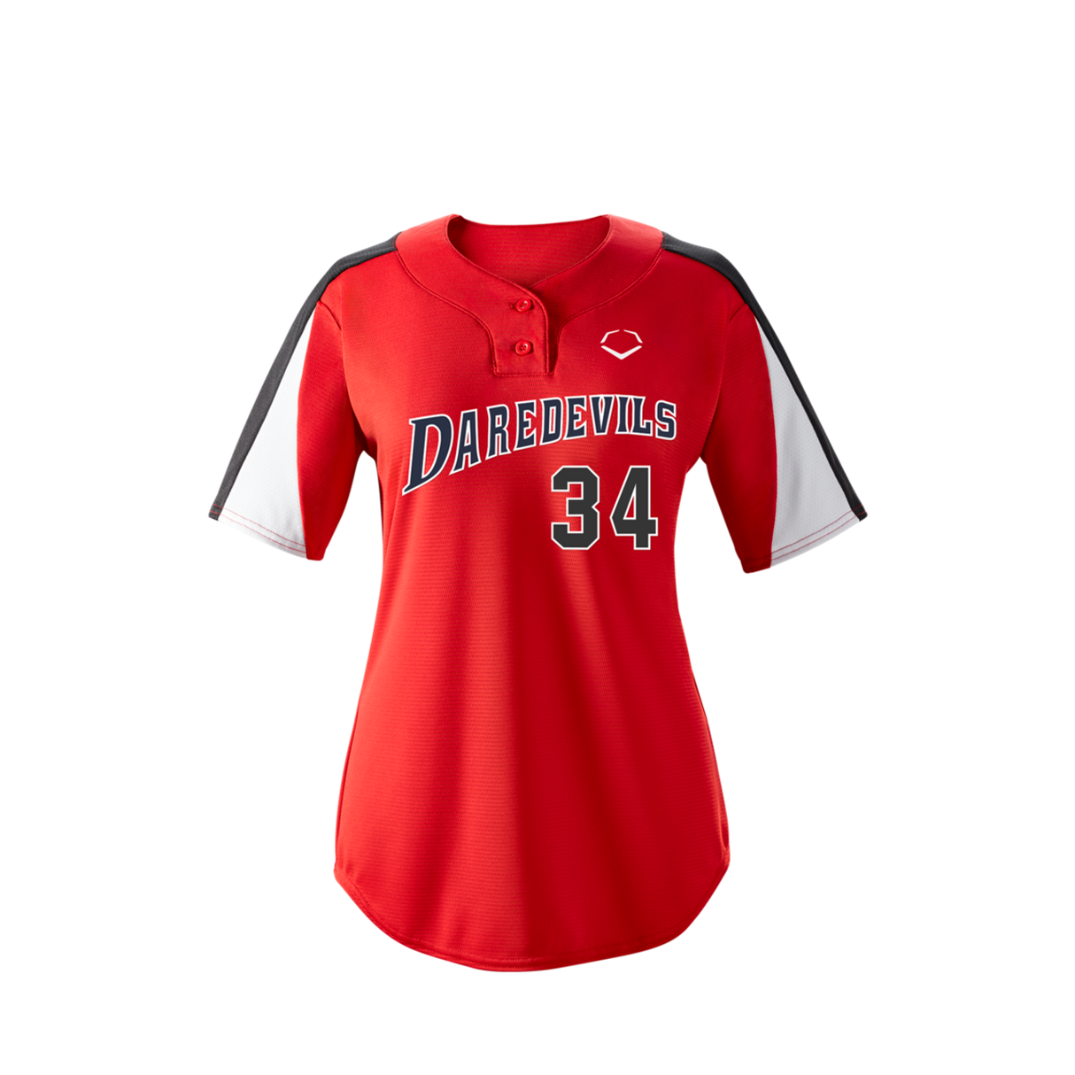 Wilson Girl's E601 2-button Placket Pullover Softball Jersey-2