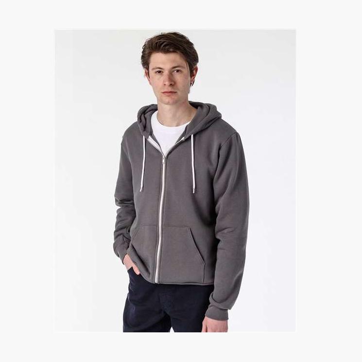 Los Angeles Apparel Men's Flex Fleece Full-Zip Hooded Sweatshirt