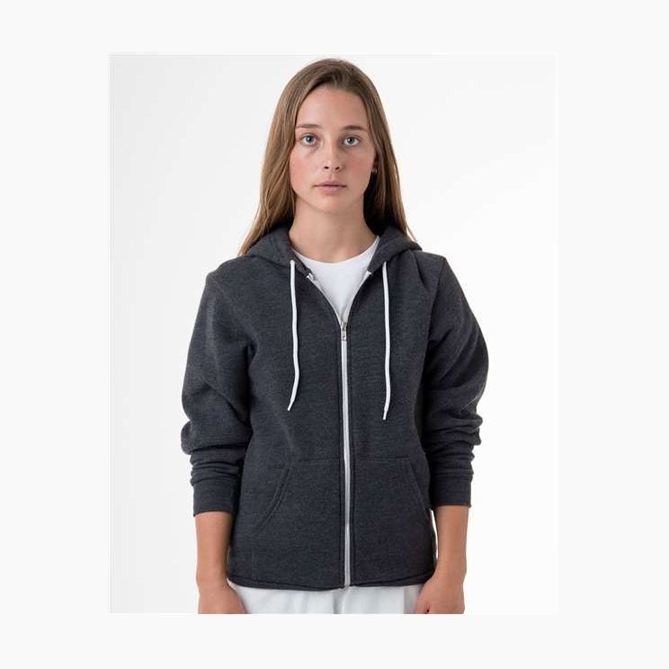 Los Angeles Apparel Men's Flex Fleece Full-Zip Hooded Sweatshirt