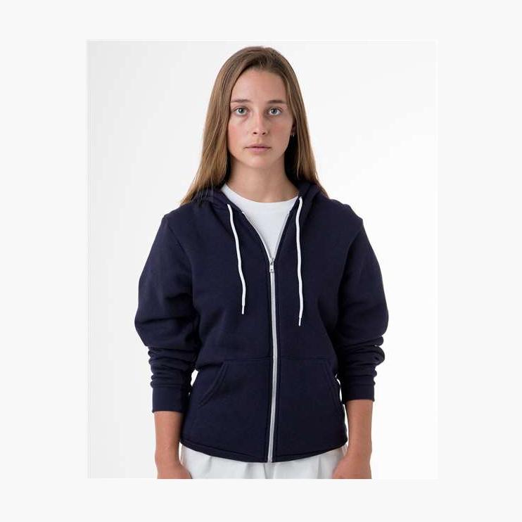 Los Angeles Apparel Men's Flex Fleece Full-Zip Hooded Sweatshirt