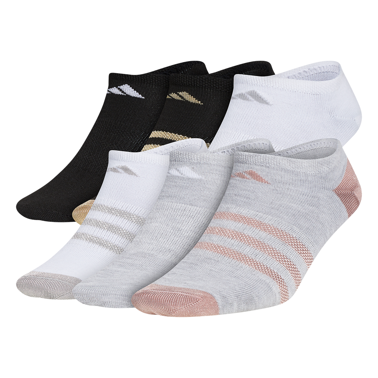 adidas Girl's Superlite 6-Pack No Show Sock-1