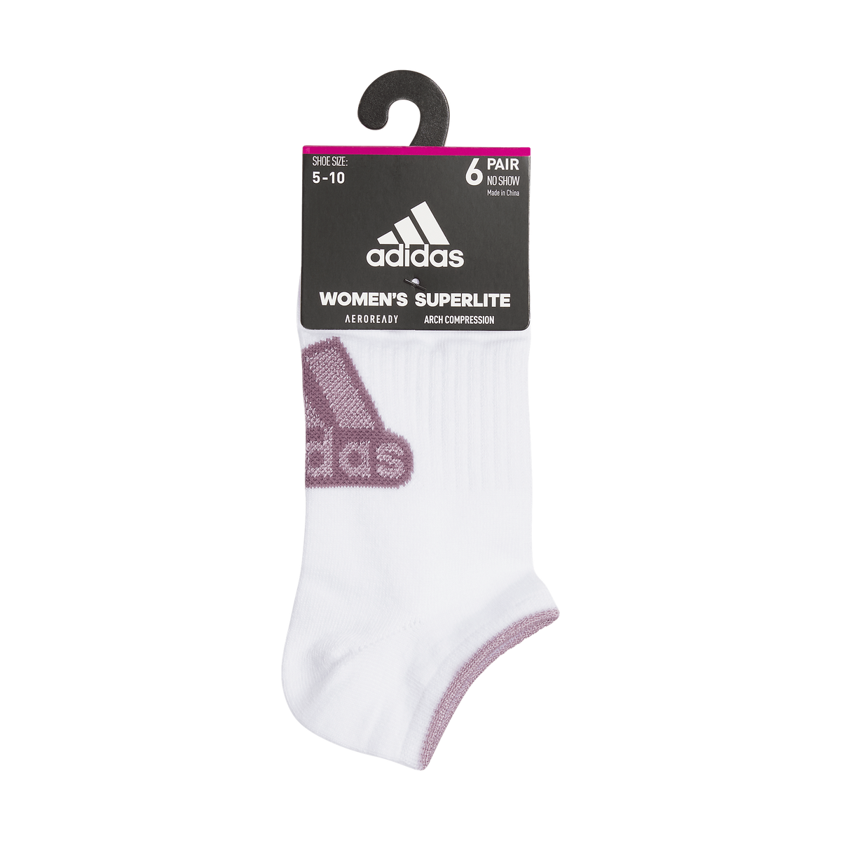 adidas Women's Superlite Classic 6-Pack No Show Sock-8