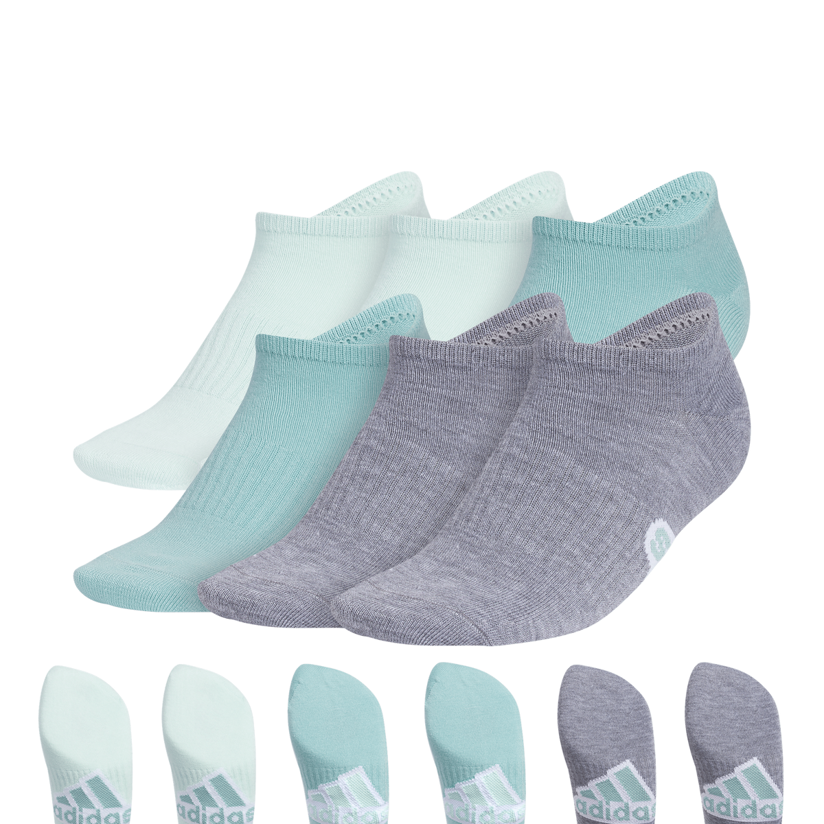 adidas Women's Superlite Classic 6-Pack No Show Sock-1