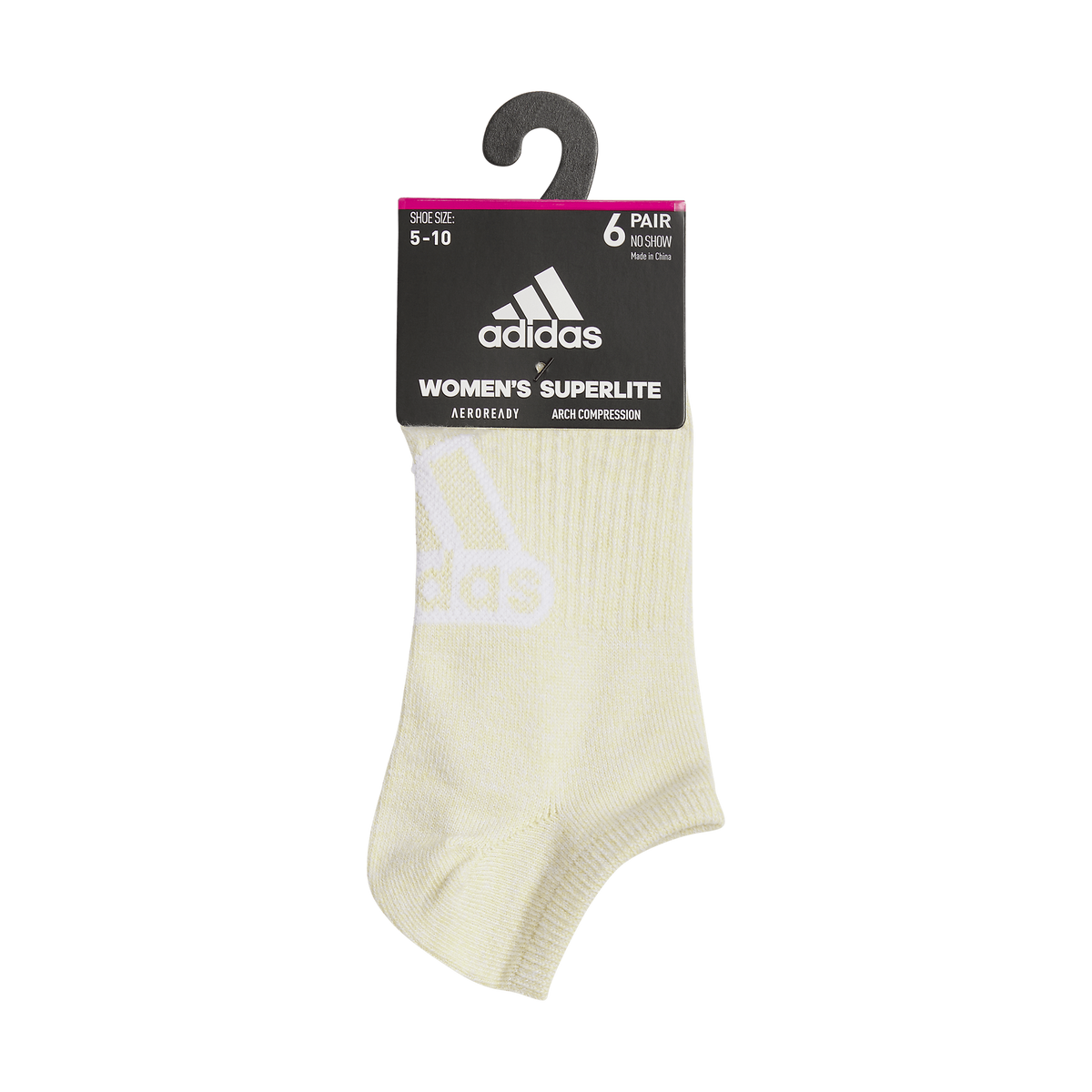 adidas Women's Superlite Classic 6-Pack No Show Sock-8