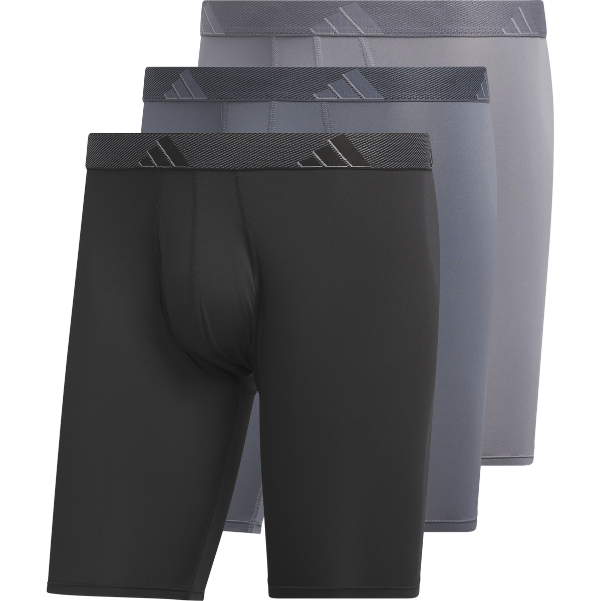 adidas Men's Microfiber 3-Pack Long Boxer Brief-1
