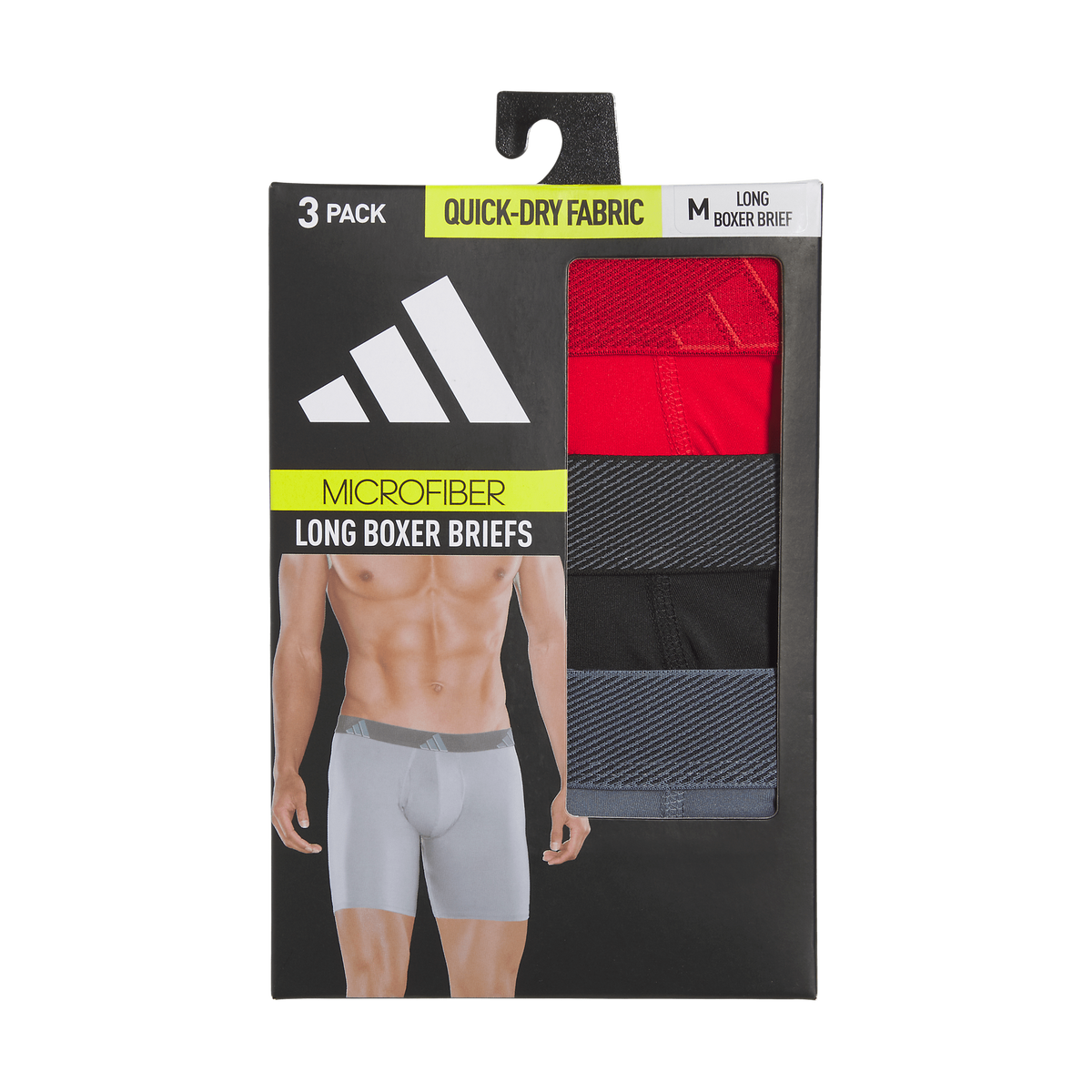 adidas Men's Microfiber 3-Pack Long Boxer Brief-8