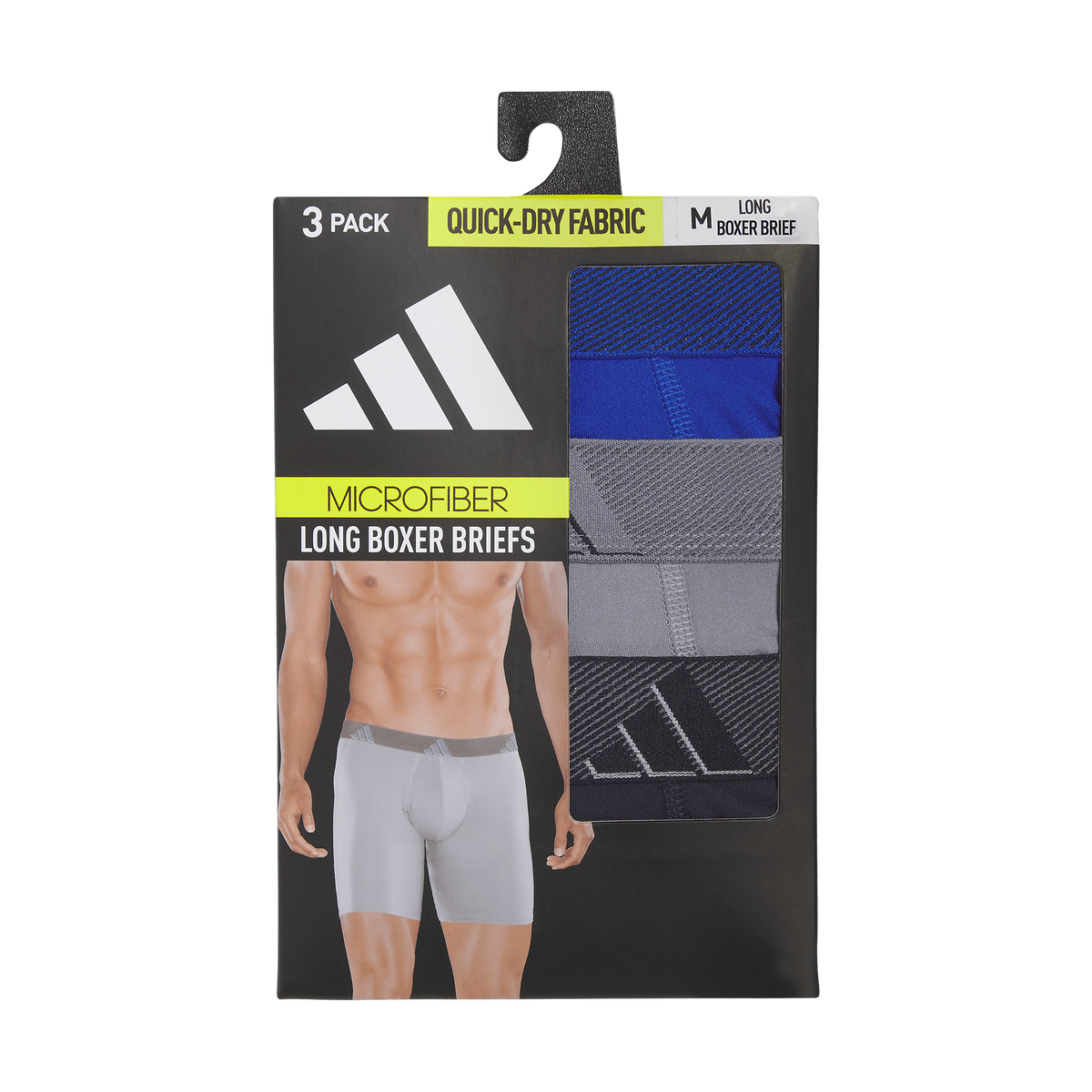 adidas Men's Microfiber 3-Pack Long Boxer Brief-8