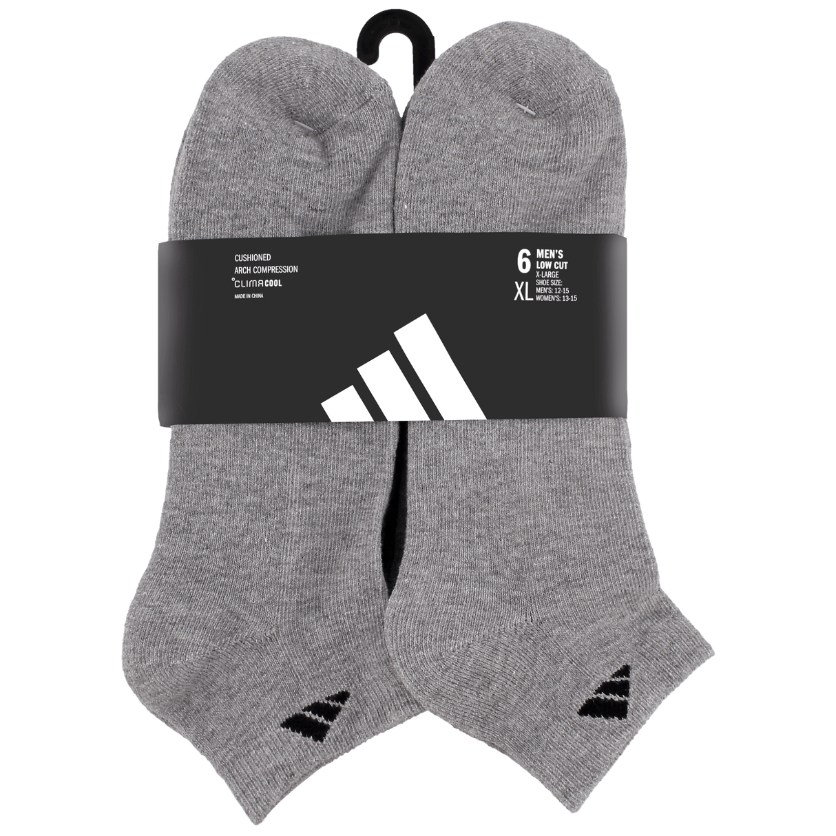 adidas Men's Athletic Cushioned 6-Pack Low Cut Sock-9