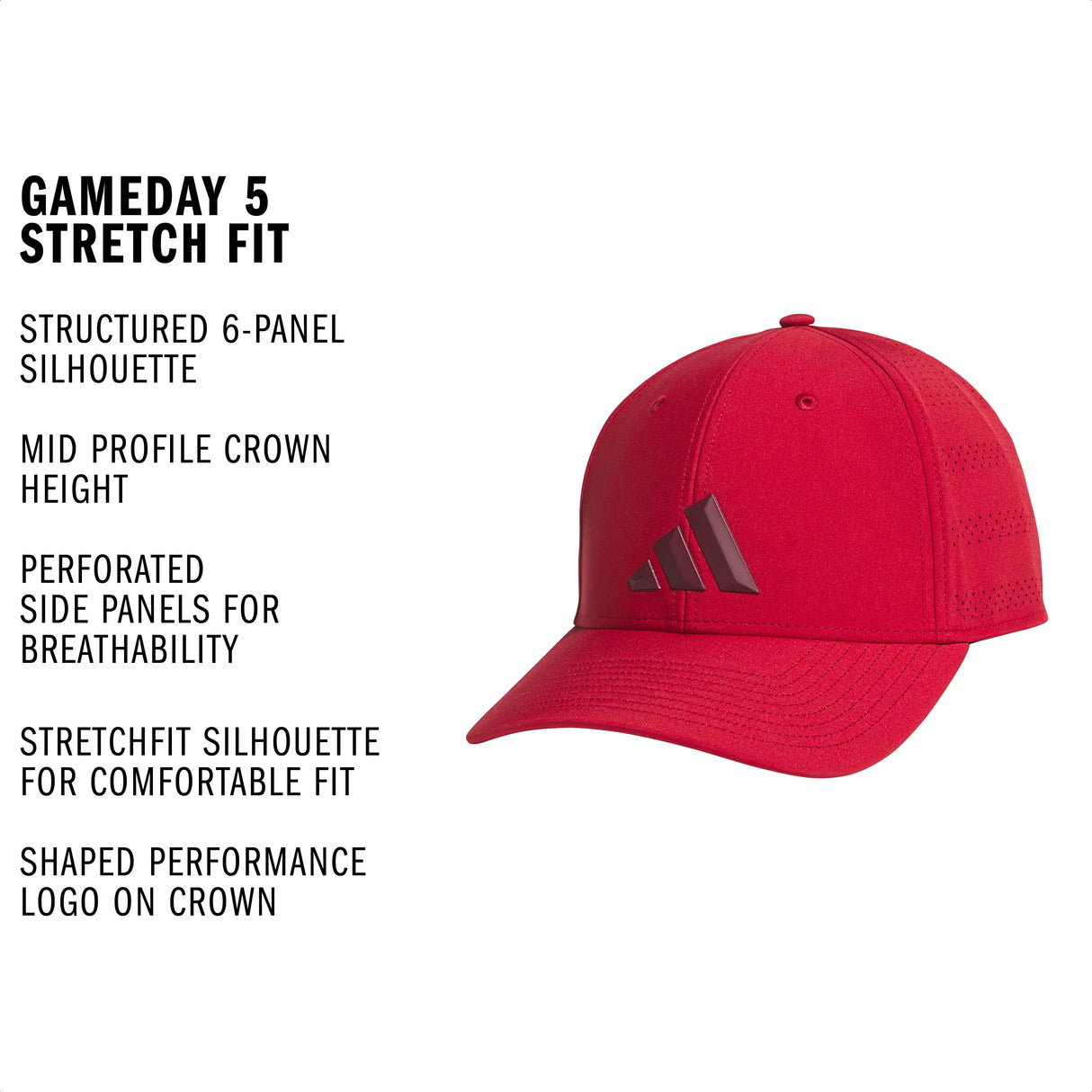 adidas Men's Gameday 5 Stretch Fit-2
