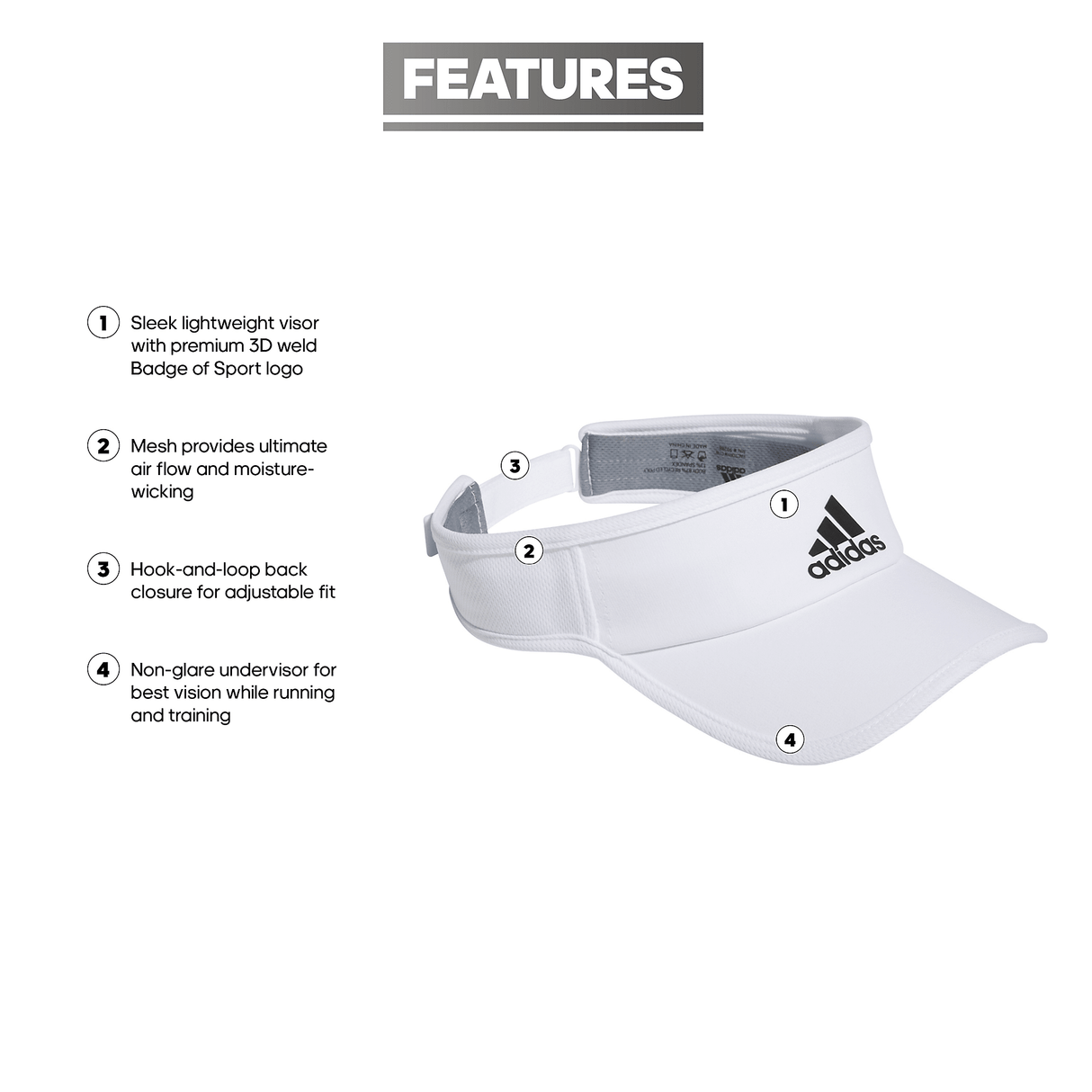 adidas Men's Superlite 2 Visor-2