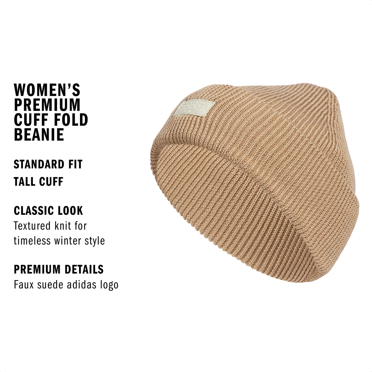 adidas Women's Premium Cuff Fold Beanie-2