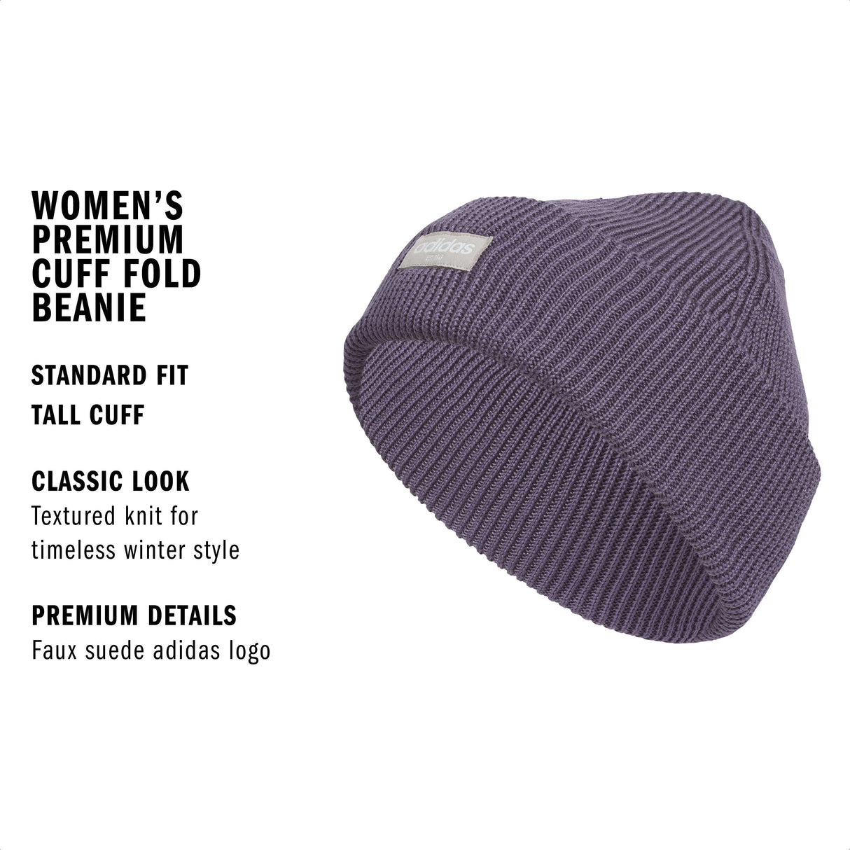 adidas Women's Premium Cuff Fold Beanie-2