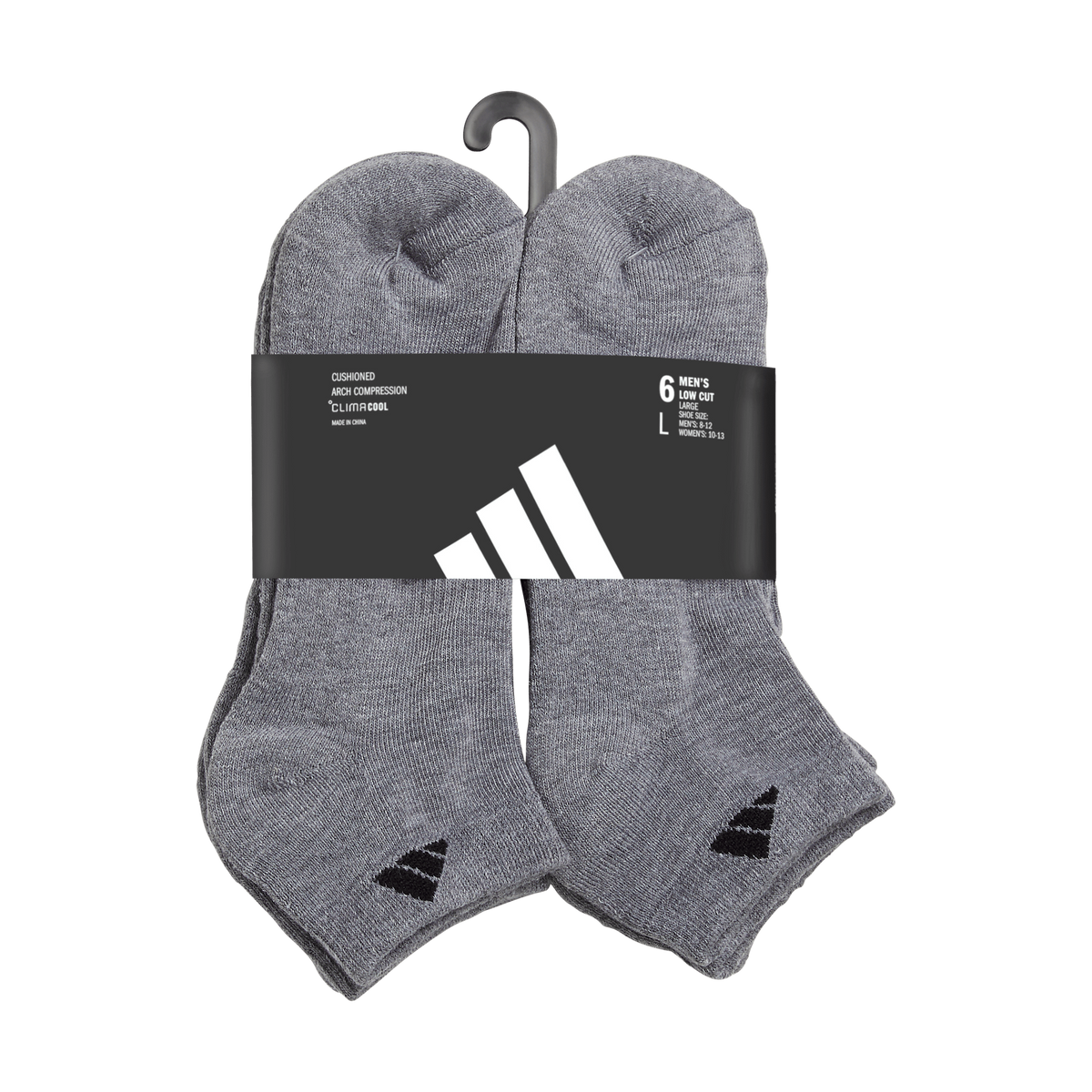 adidas Men's Athletic Cushioned 6-Pack Low Cut Sock-9