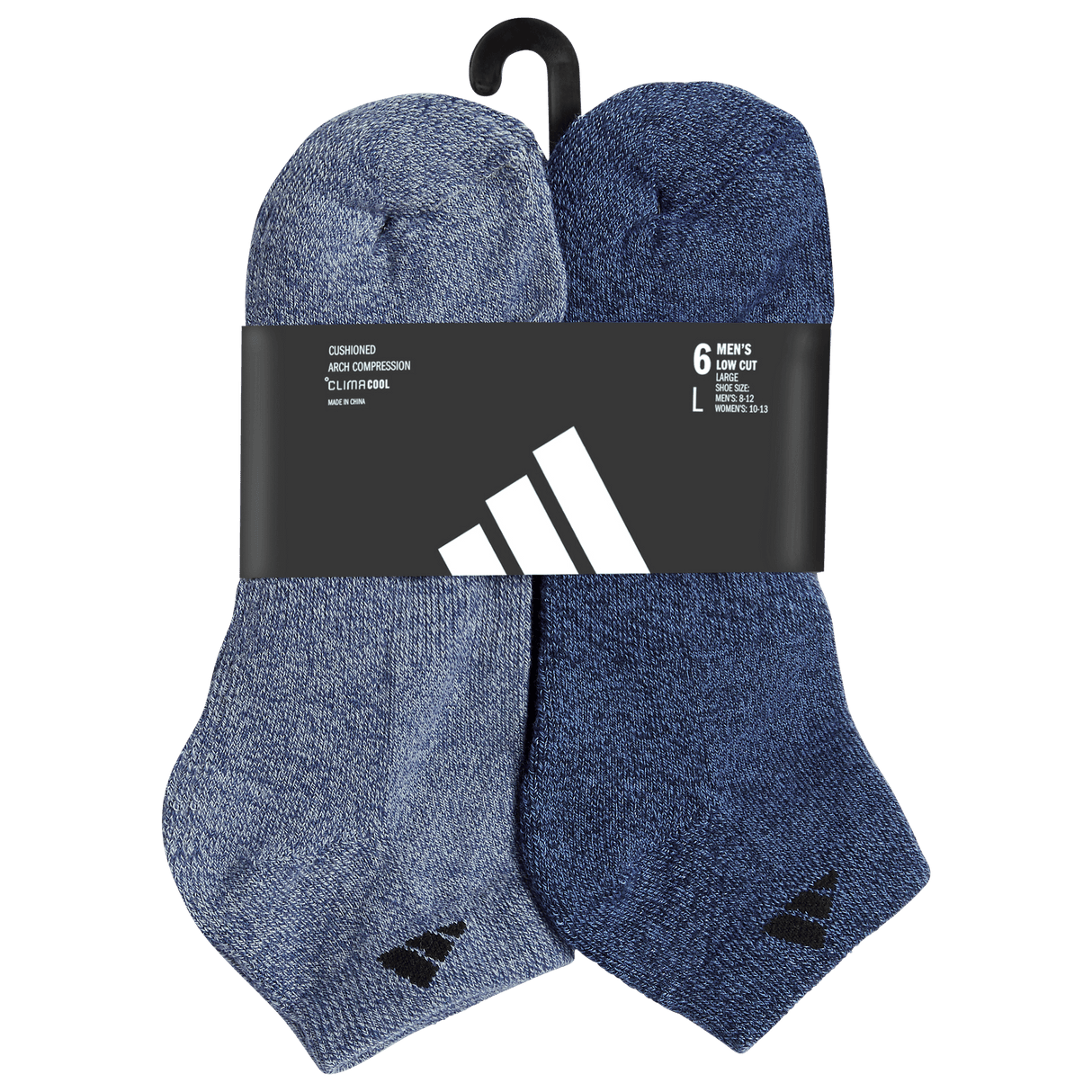 adidas Men's Athletic Cushioned 6-Pack Low Cut Sock-8