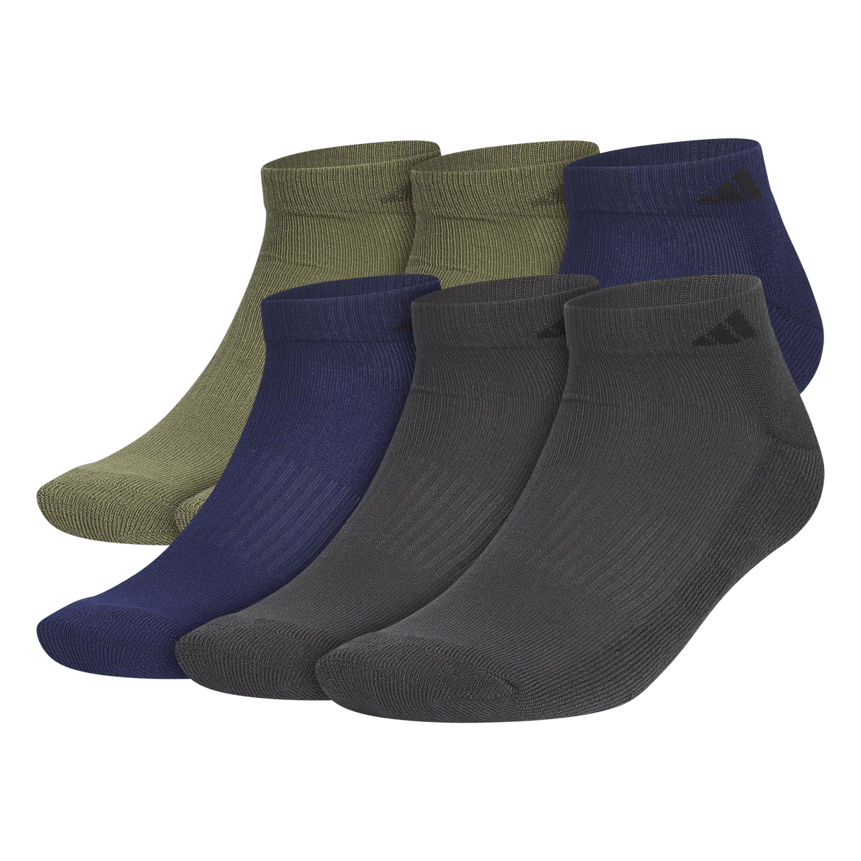 adidas Men's Athletic Cushioned 6-Pack Low Cut Sock-1